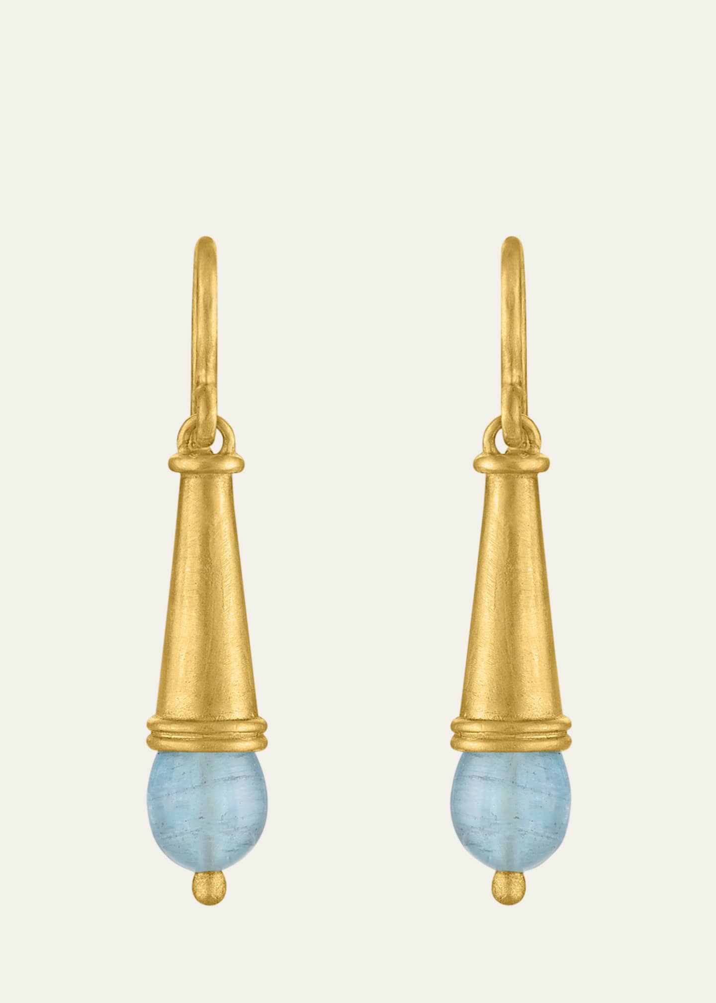 Prounis Jewelry Aquamarine Becher Drop Earrings Image 1 of 2