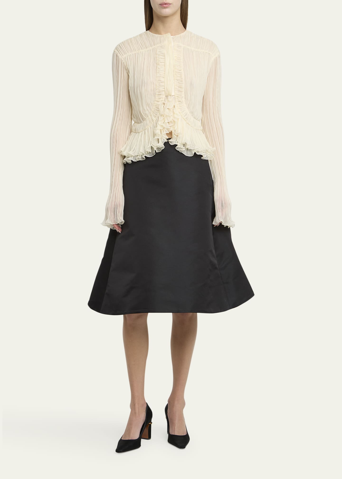 McQueen A-line Midi Circle Skirt Image 2 of 5