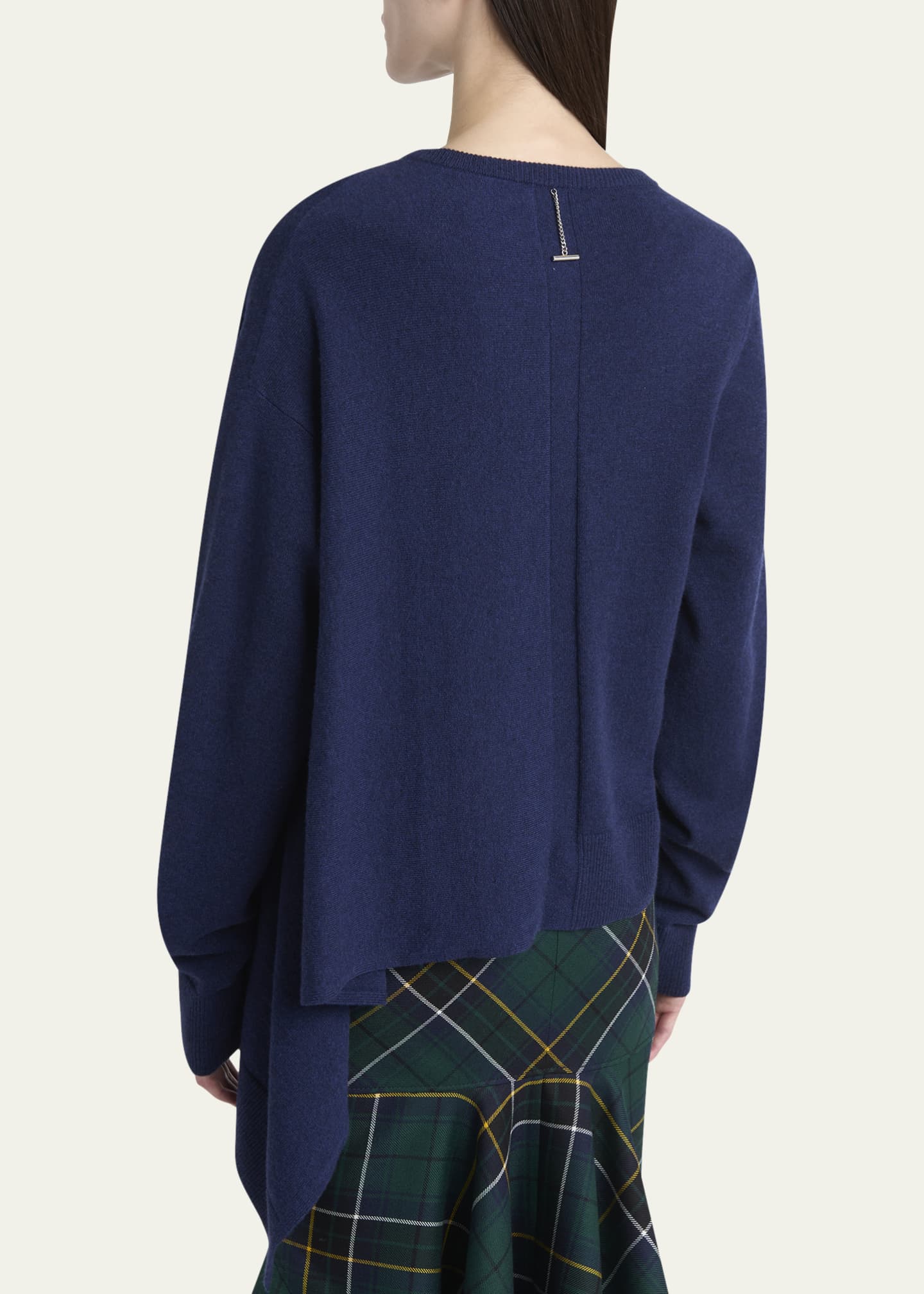 McQueen Asymmetric Hem Cashmere-Wool Sweater Image 3 of 5