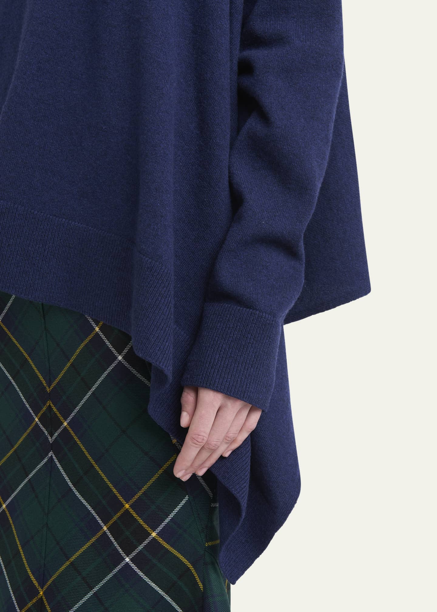 McQueen Asymmetric Hem Cashmere-Wool Sweater Image 5 of 5