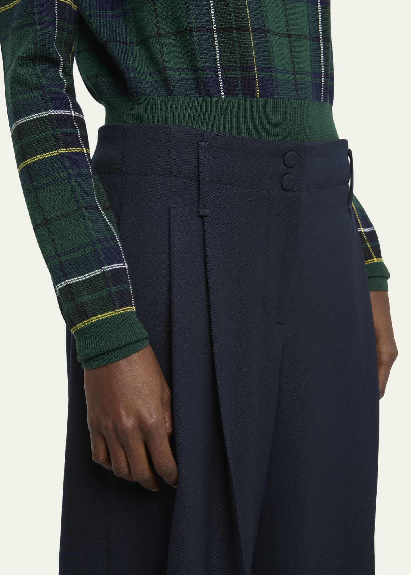 McQueen Pleated Barrel-Leg Trousers Image 5 of 5