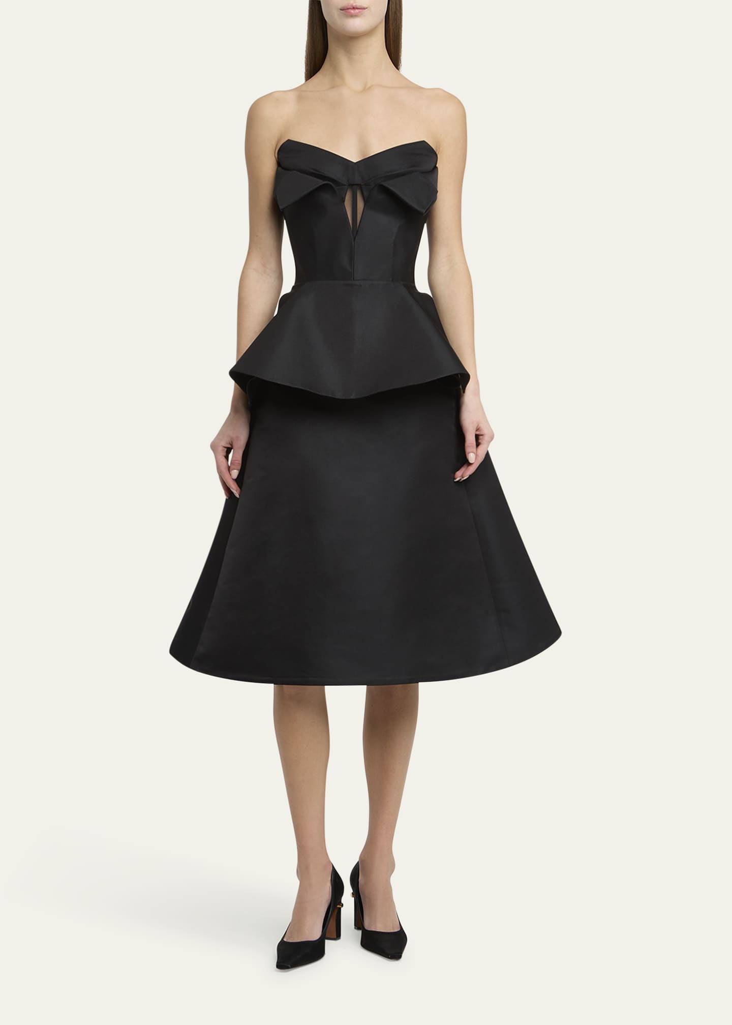 McQueen Strapless Peplum Bustier Top Image 2 of 5