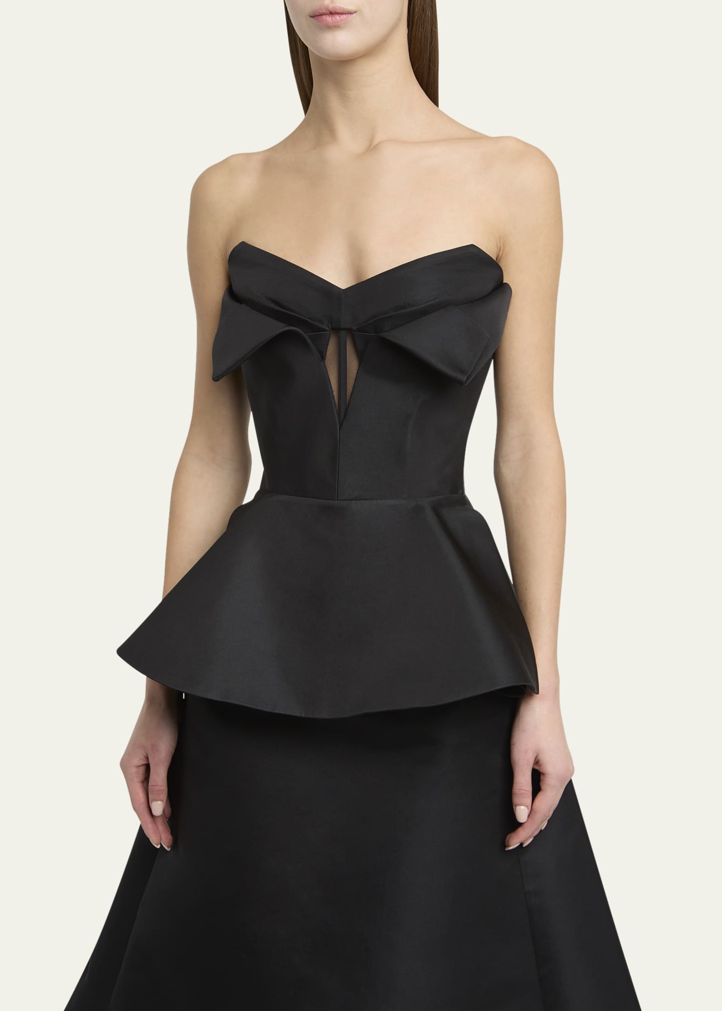 McQueen Strapless Peplum Bustier Top Image 4 of 5