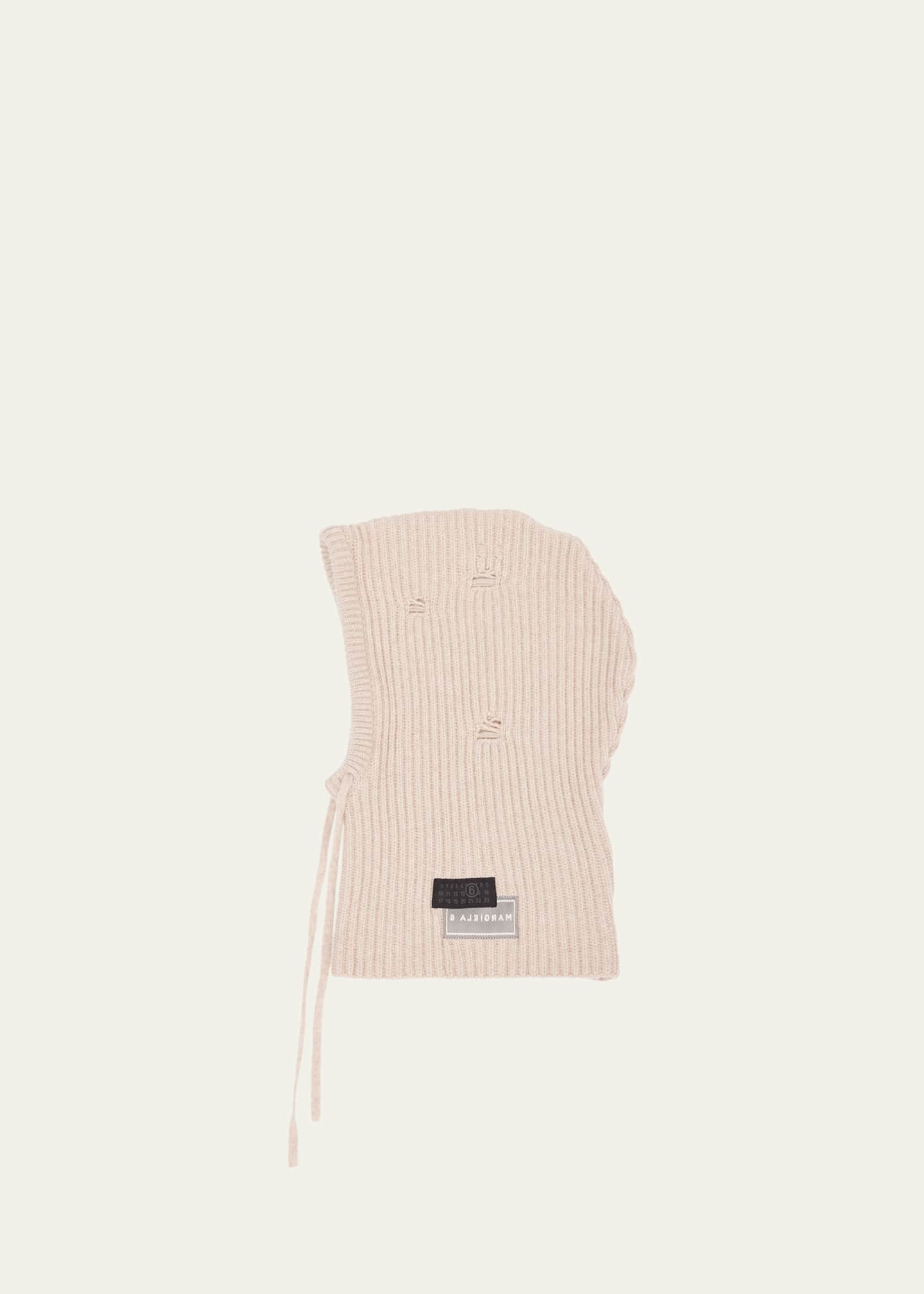 MM6 Maison Margiela Drawstring Wool-Blend Knit Hood - Bergdorf Goodman