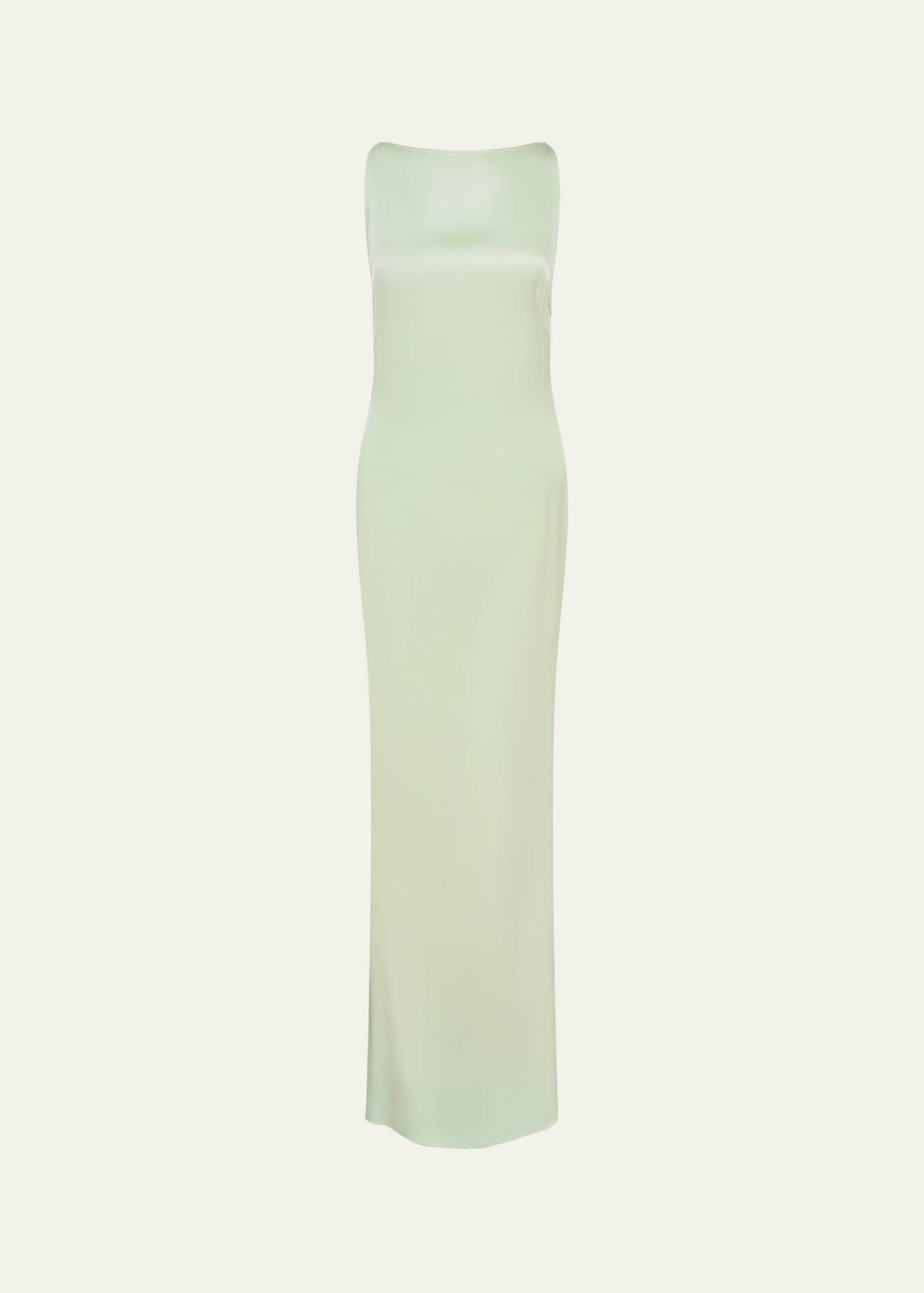 azazie dress green Layla Feather Sleeve Maxi Dress for Young Girls Sage Green Light Green / 5-6 main image 0