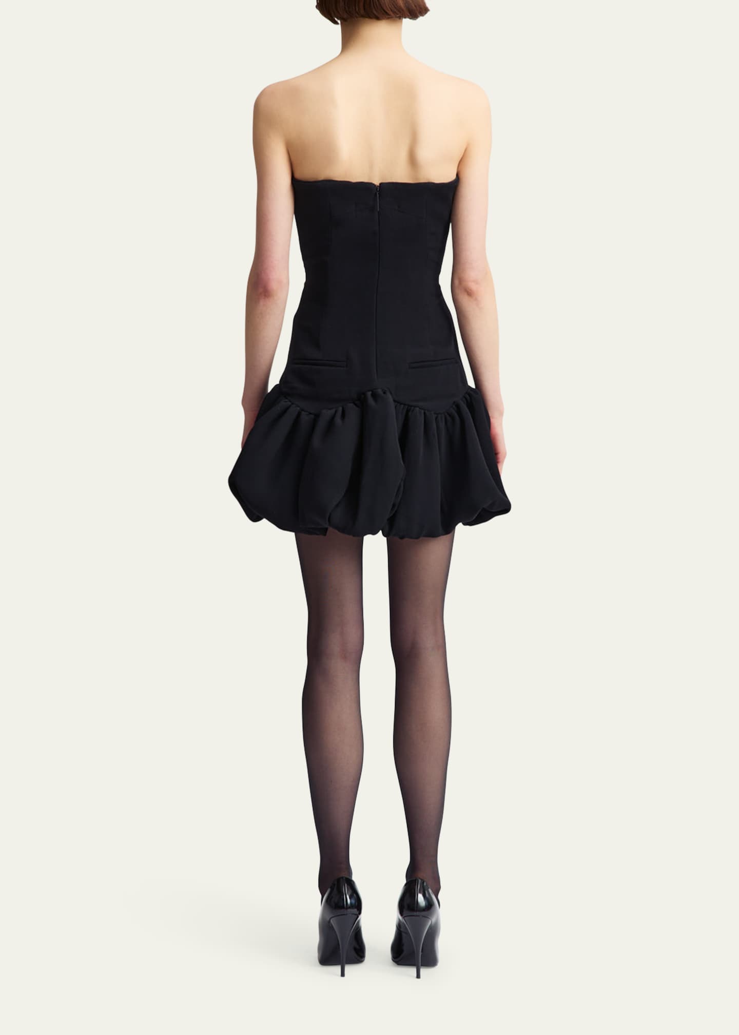 16arlington Garance Strapless Drop-Waist Mini Dress, Noir, Women's, 4 Uk (0 Us), Cocktail & Party Wedding Guest Dresses Strapless Dresses