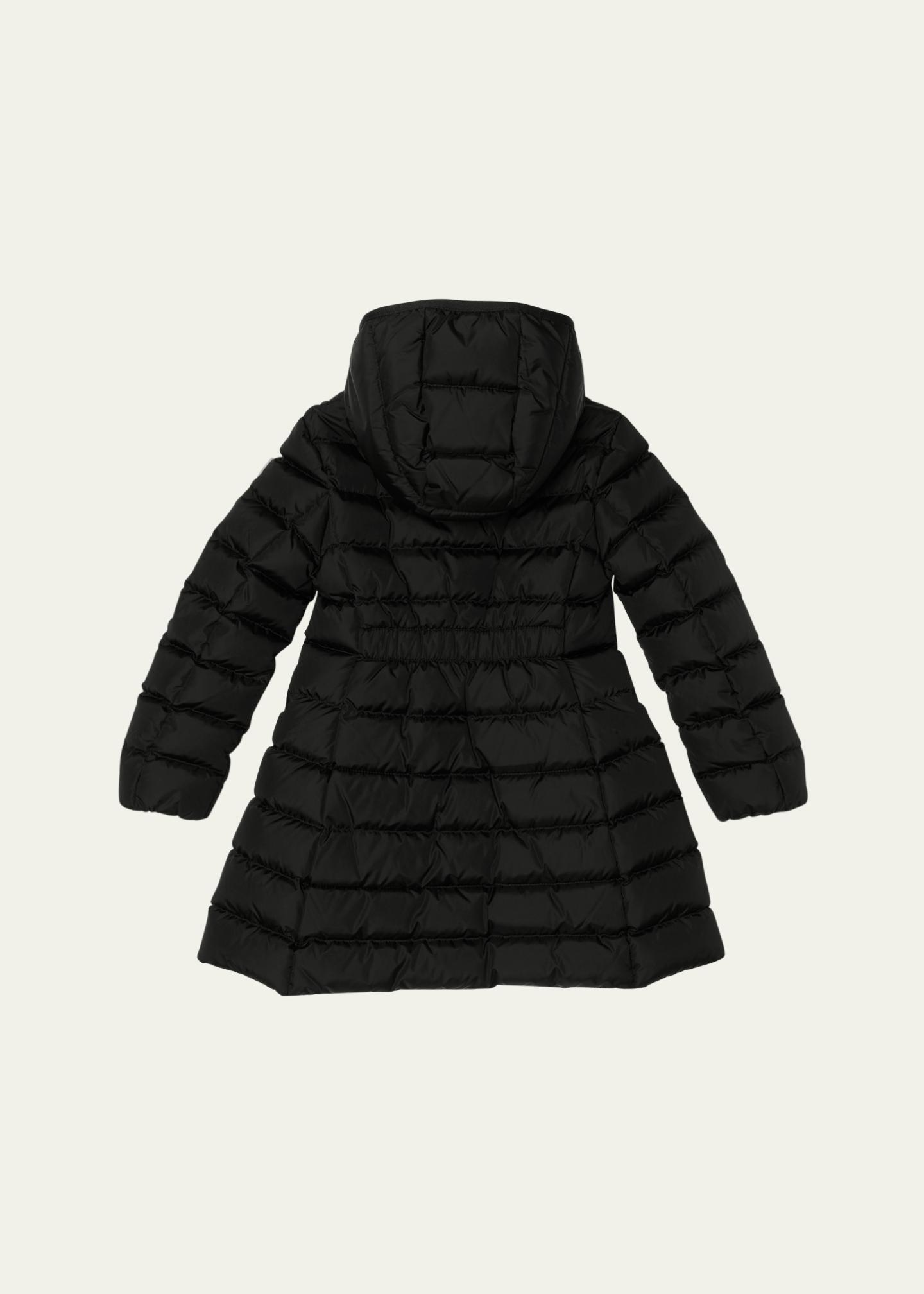 Moncler Girl's Charpal Hooded Long Down Coat, Size 12-14 - Bergdorf Goodman