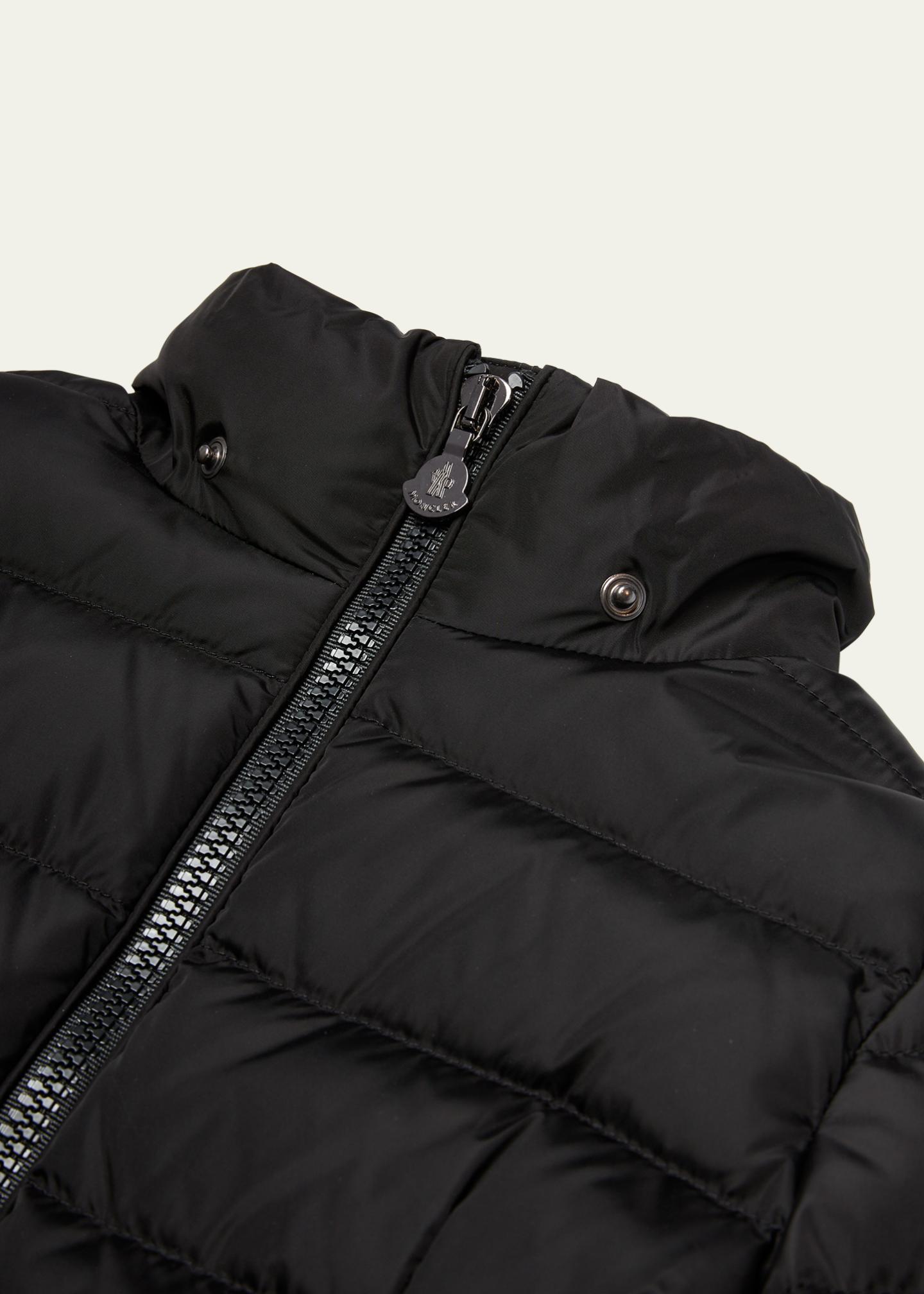 Moncler Girl's Charpal Hooded Long Down Coat, Size 8-10 - Bergdorf