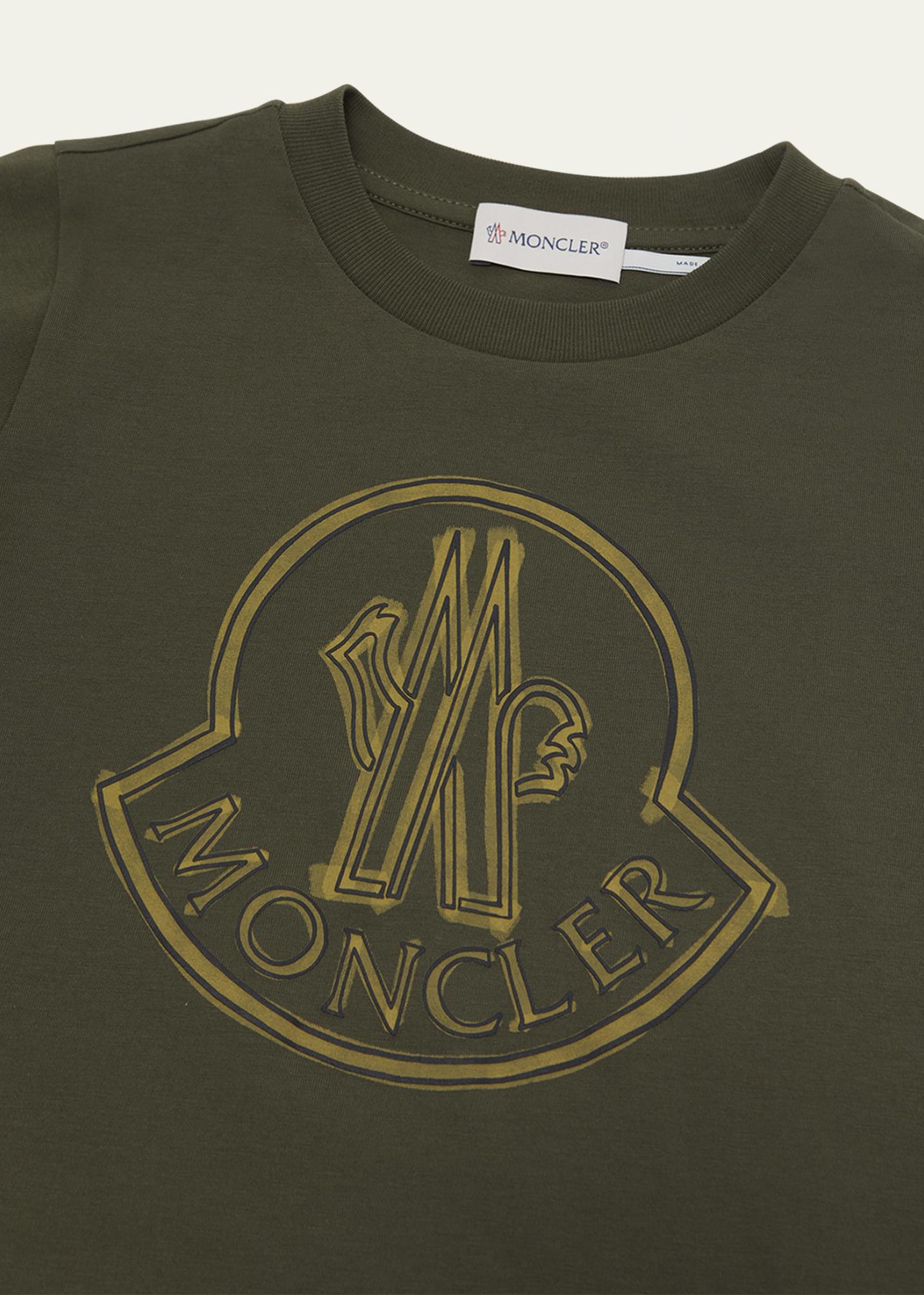 Moncler Boy's Logo-Print Short-Sleeve T-Shirt, Size 12-14