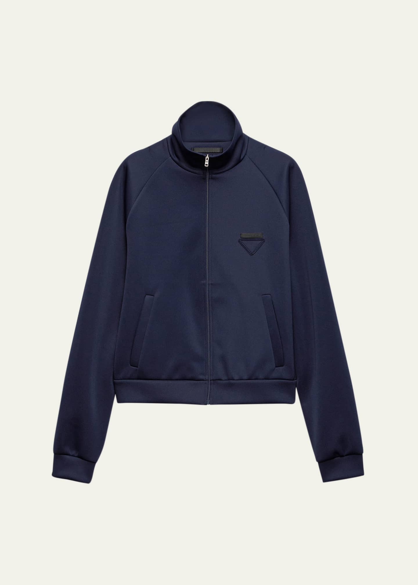 トップス PRADA TECHNO TECHNICAL KNIT ZIP JACKET SS19 Prada Techno Technical Knit Zip Up - Womens 6-8 – Holsales