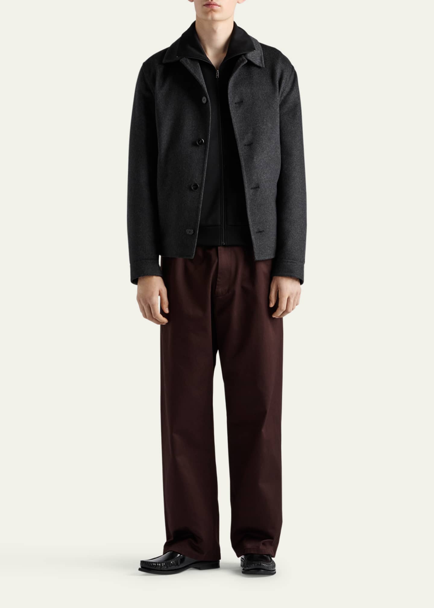 Prada Men's Technical Cotton Full-Zip Jacket - Bergdorf Goodman