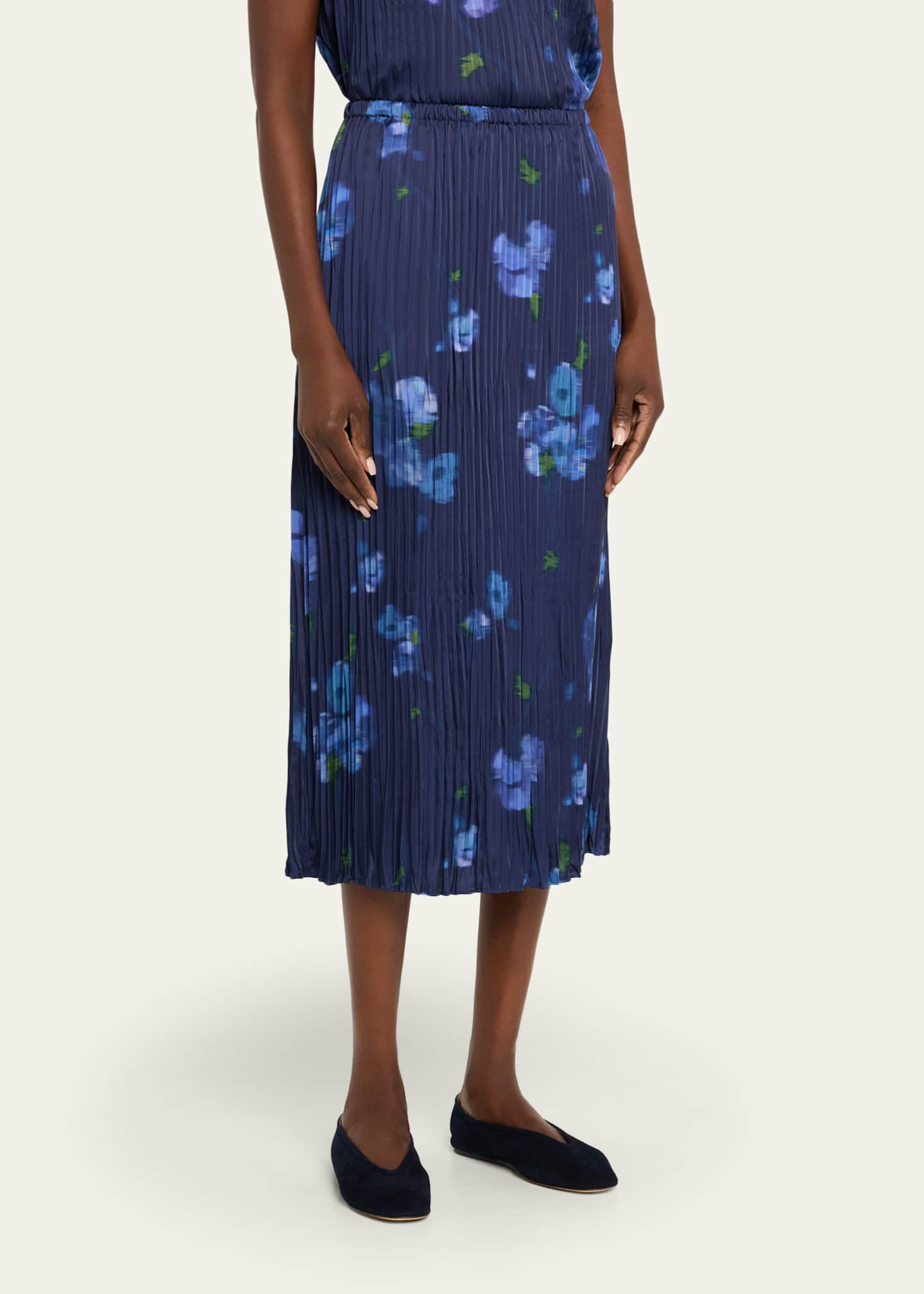 Vince Blurred Poppy Column Skirt Image 4 of 5
