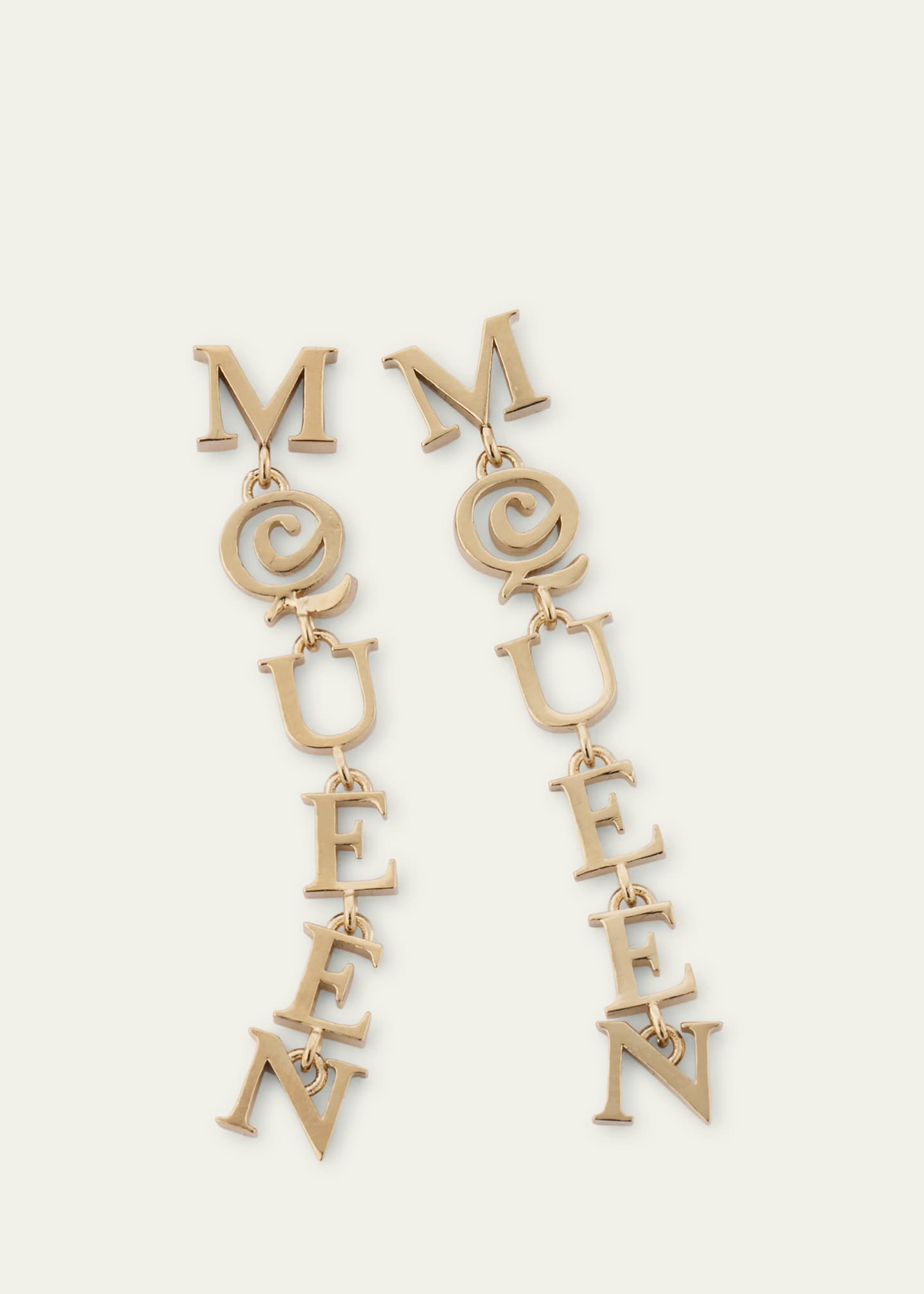 McQueen McQueen Logo Drop Earrings Image 3 of 4