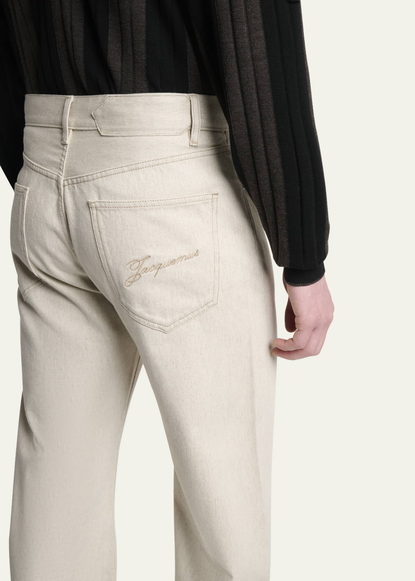 Jacquemus Men's Le De-Nimes Straight-Fit Jeans Image 5 of 5