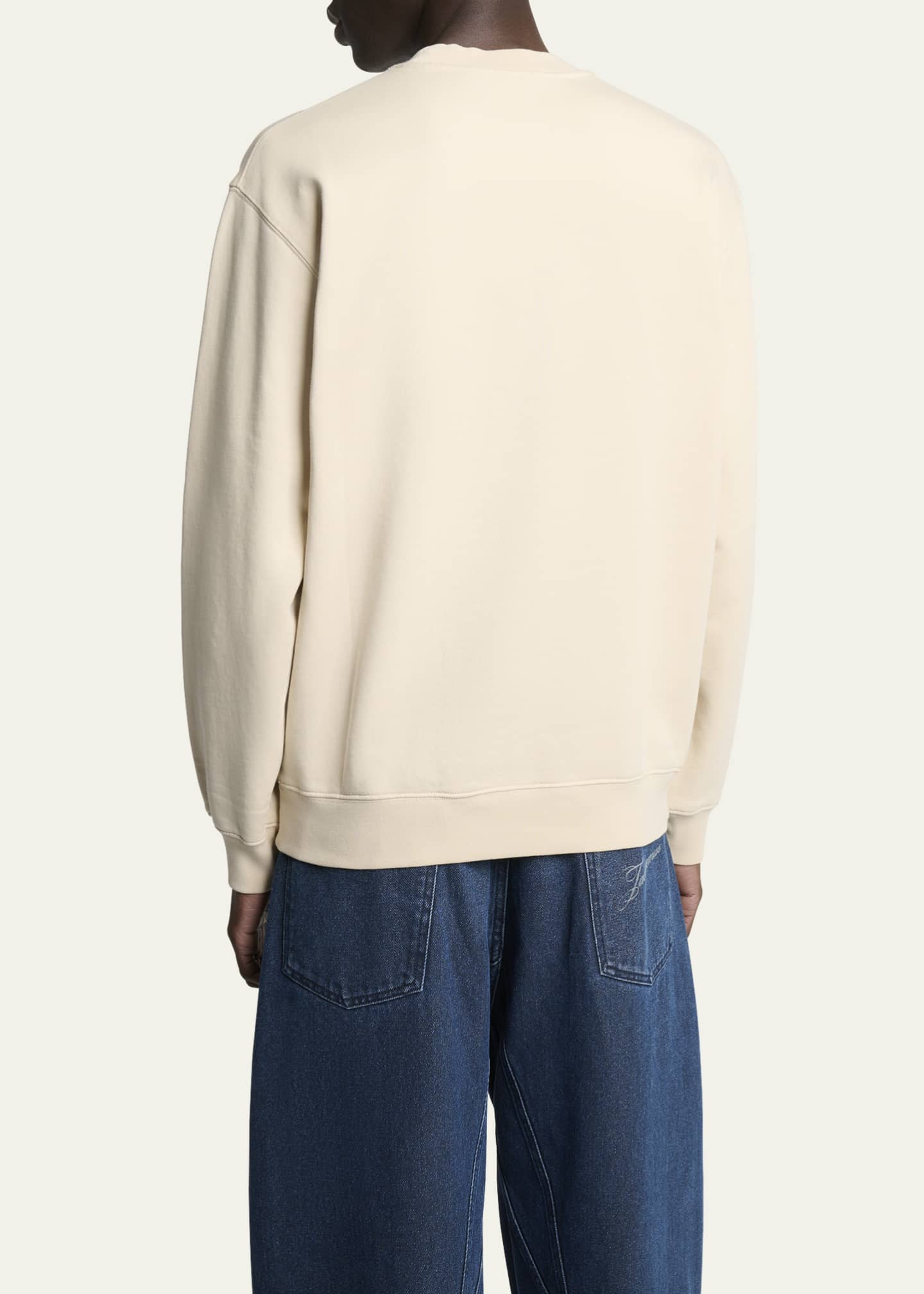Jacquemus Men's Grosgrain Logo Cotton Sweatshirt Image 3 of 5