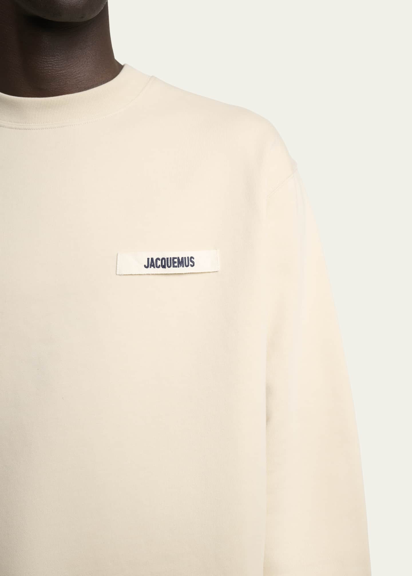 Jacquemus Men's Grosgrain Logo Cotton Sweatshirt Image 5 of 5
