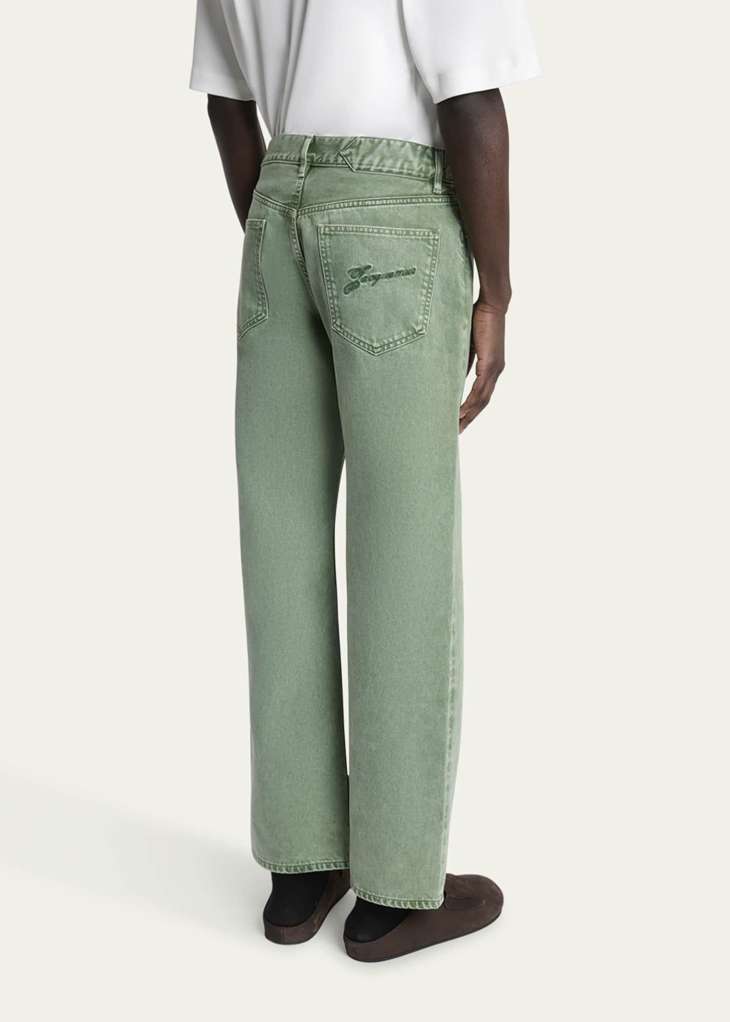 Jacquemus Men's Le De-Nimes Straight-Fit Jeans Image 3 of 5