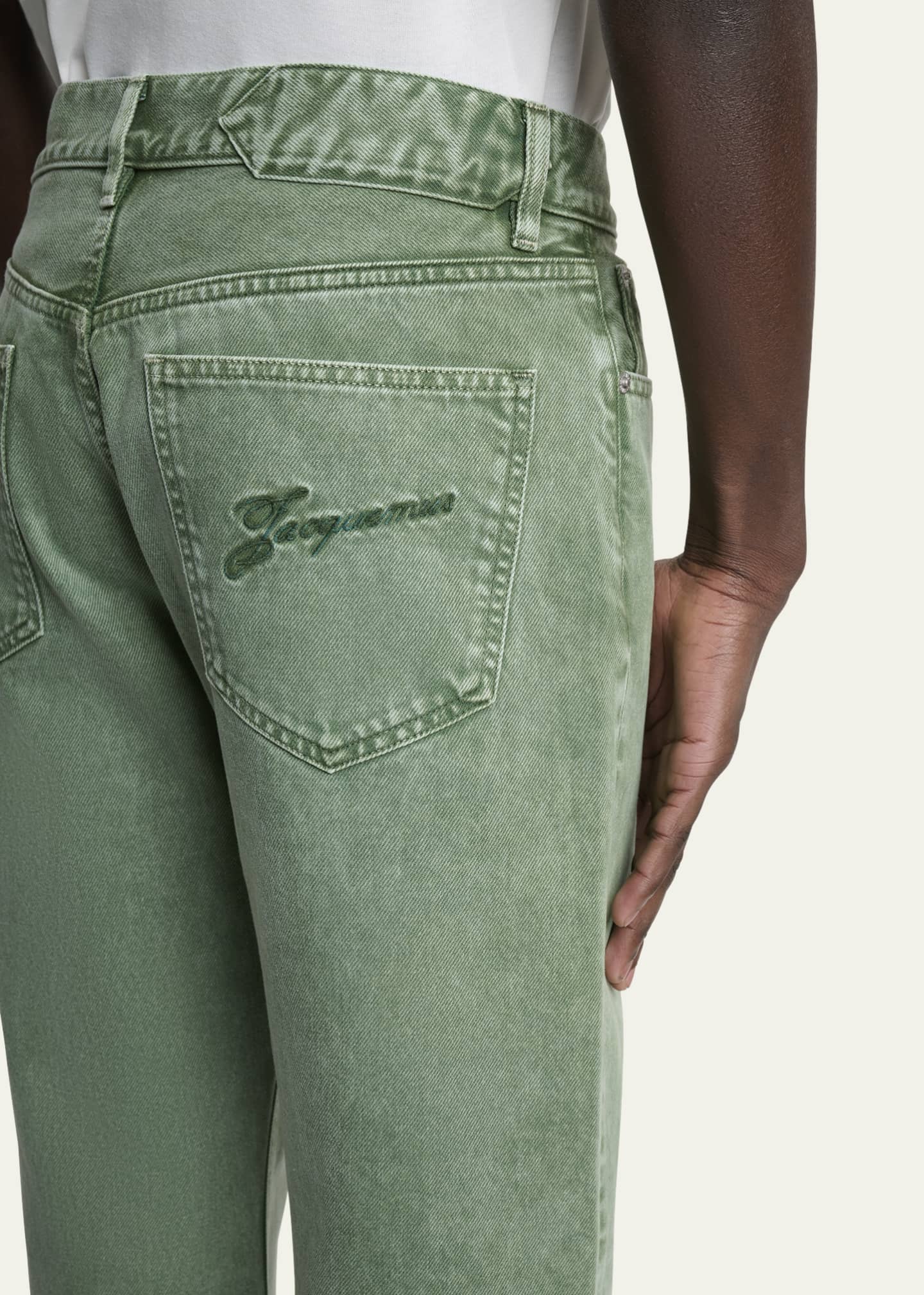 Jacquemus Men's Le De-Nimes Straight-Fit Jeans Image 5 of 5