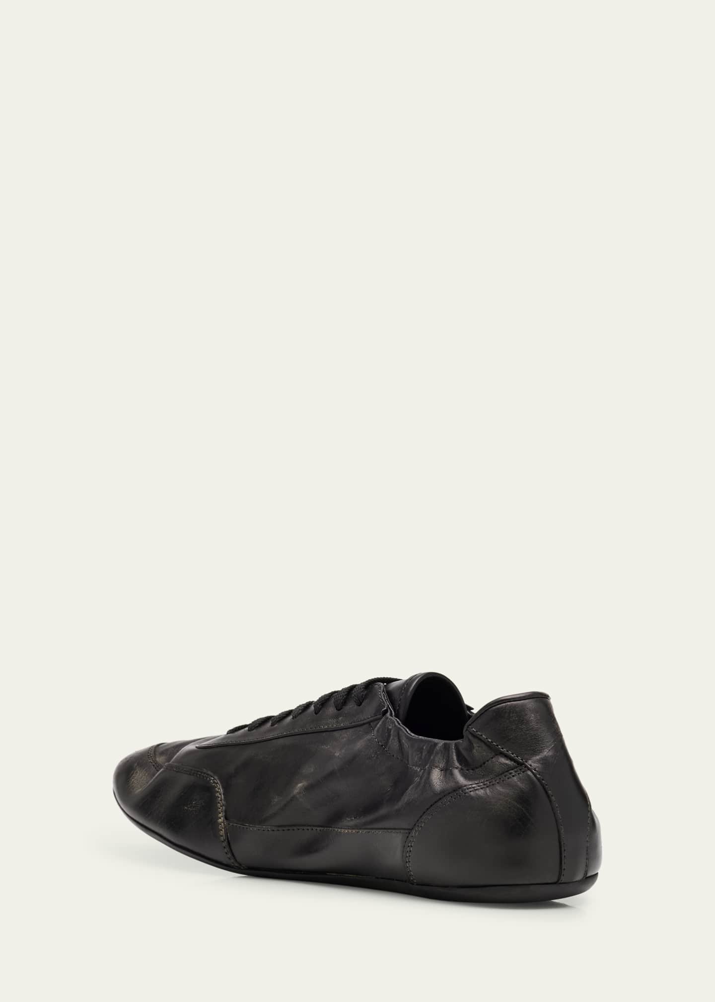 Prada Collapse Leather Sneakers Image 2 of 4