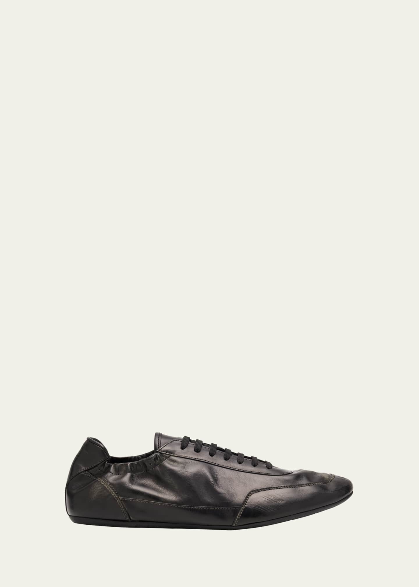 Prada Collapse Leather Sneakers Image 1 of 4