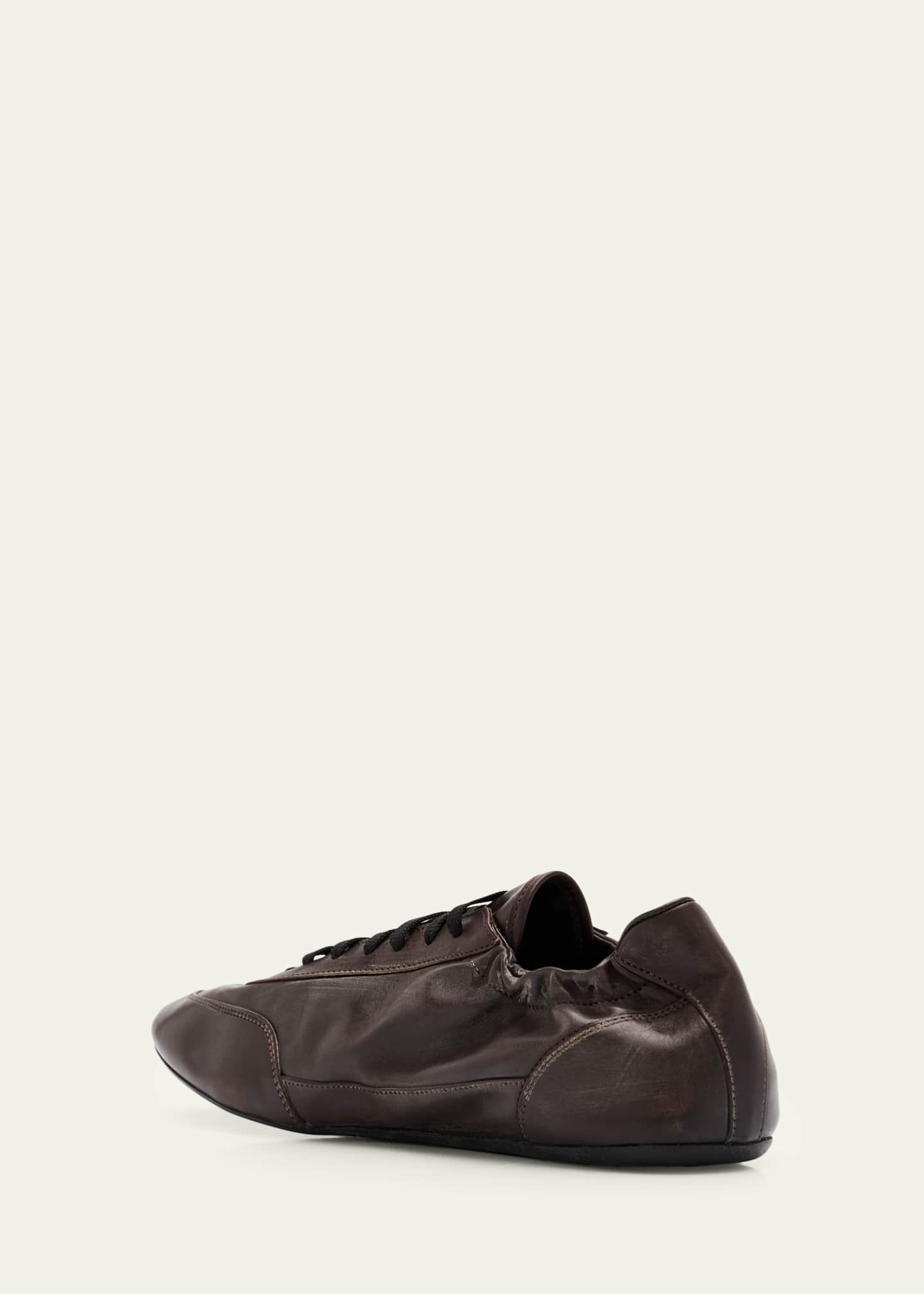 Prada Men's Collapse Leather Sneakers - Bergdorf Goodman