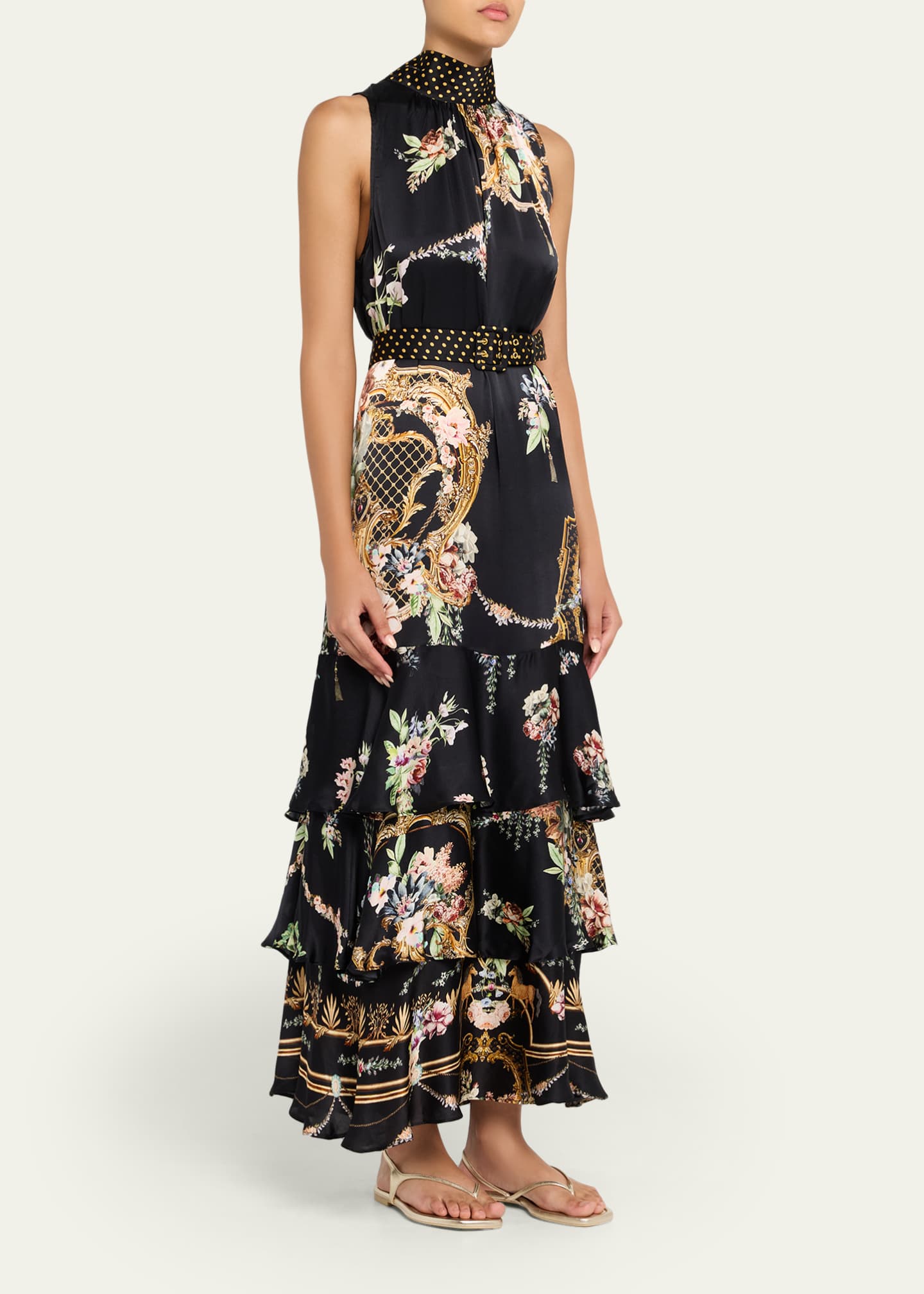 Camilla Noble Endeavours High-Neck Tiered Ruffle Dress - Bergdorf Goodman