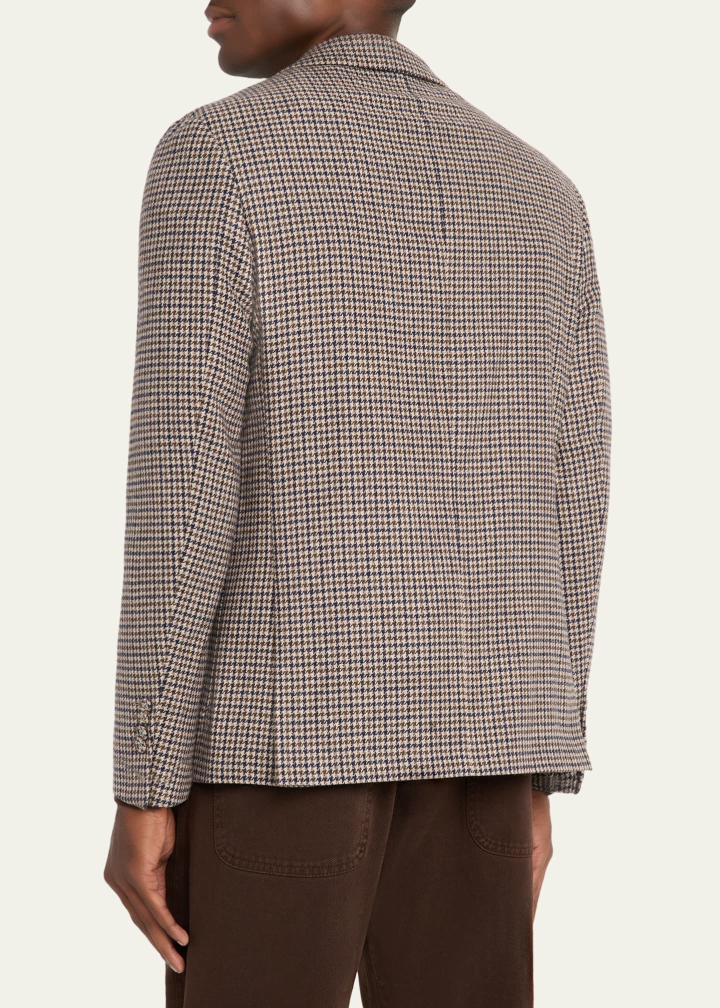 Officine Generale Men's Arthur Houndstooth Single-Breasted Sport Coat Image 3 of 8