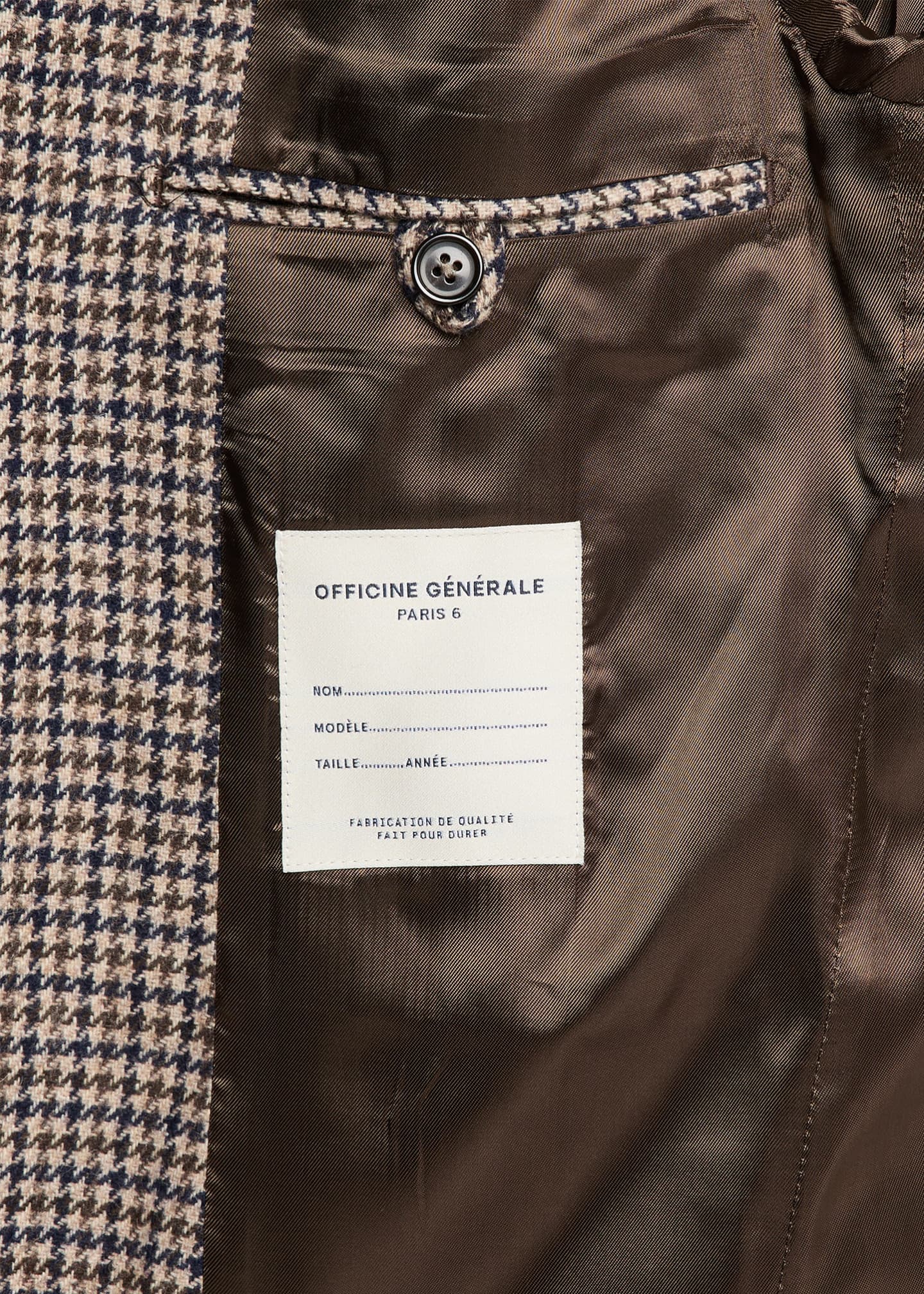 Officine Generale Men's Arthur Houndstooth Single-Breasted Sport Coat Image 6 of 8