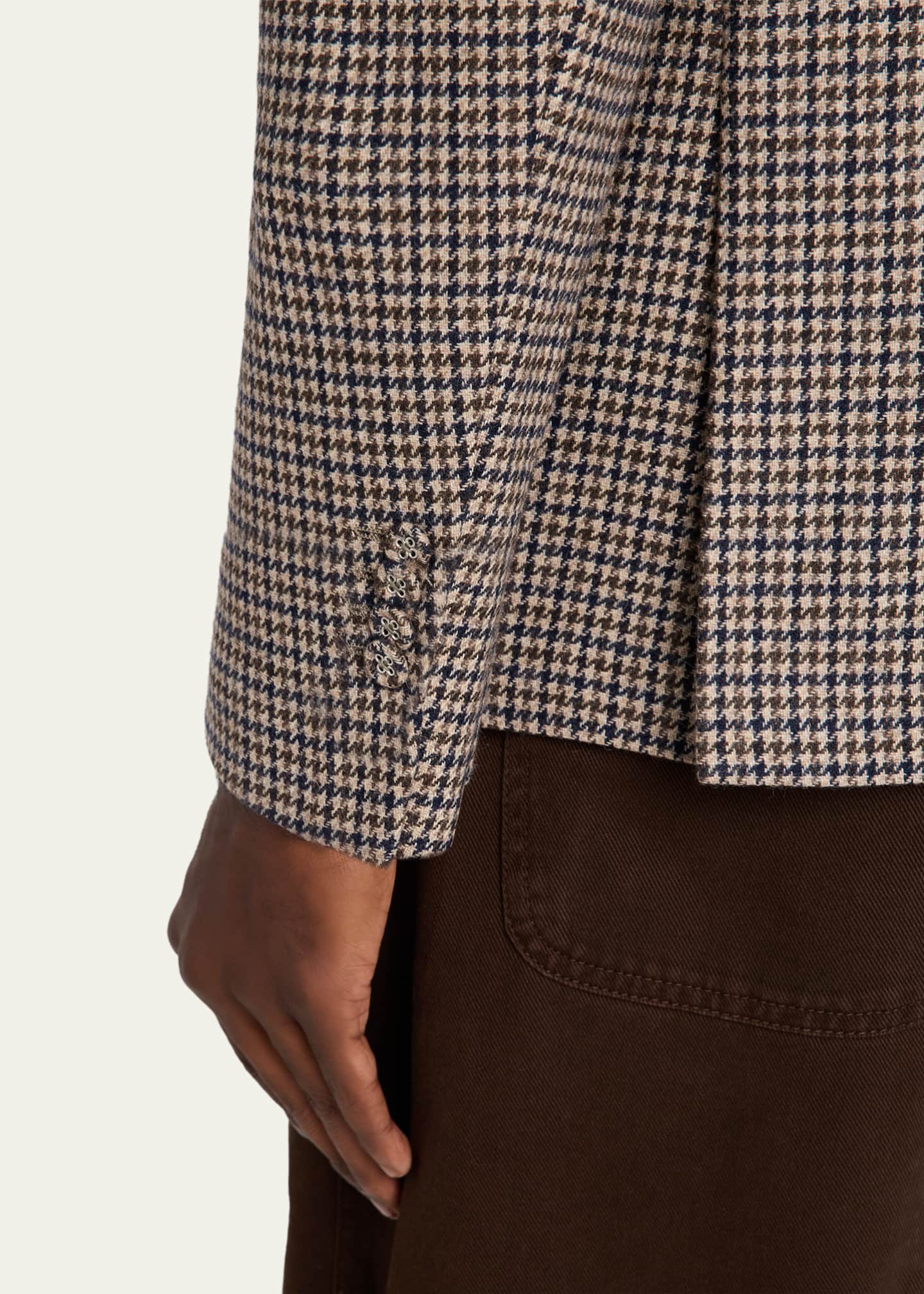 Officine Generale Men's Arthur Houndstooth Single-Breasted Sport Coat Image 8 of 8