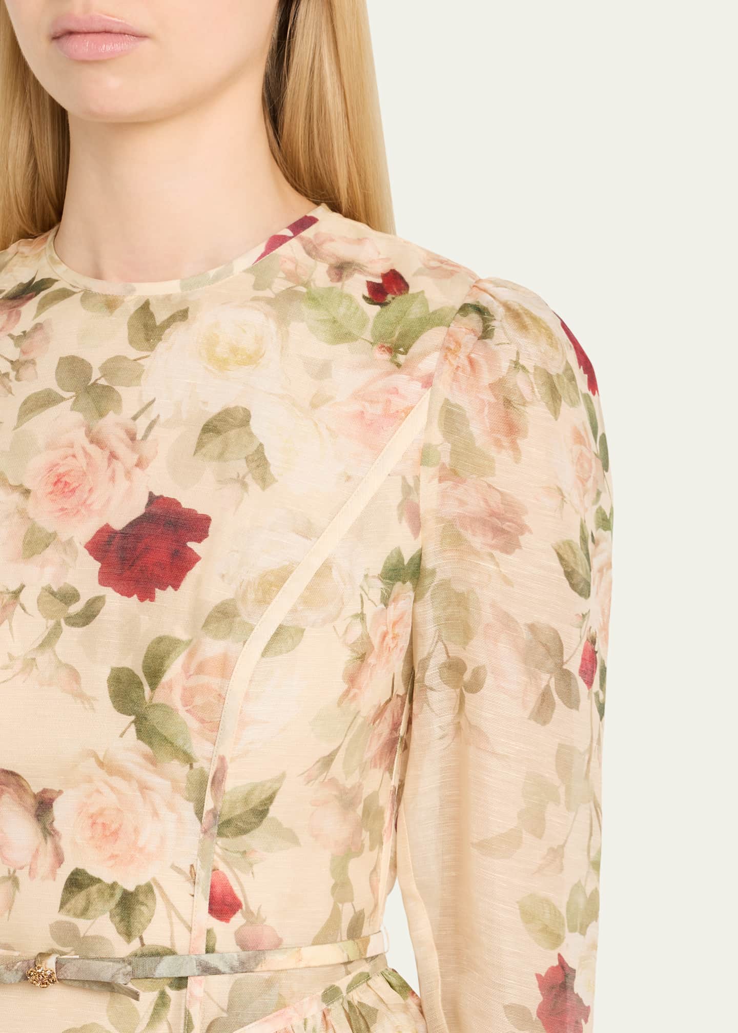 Zimmermann Floral Lace Paneled Mini Dress Image 5 of 5