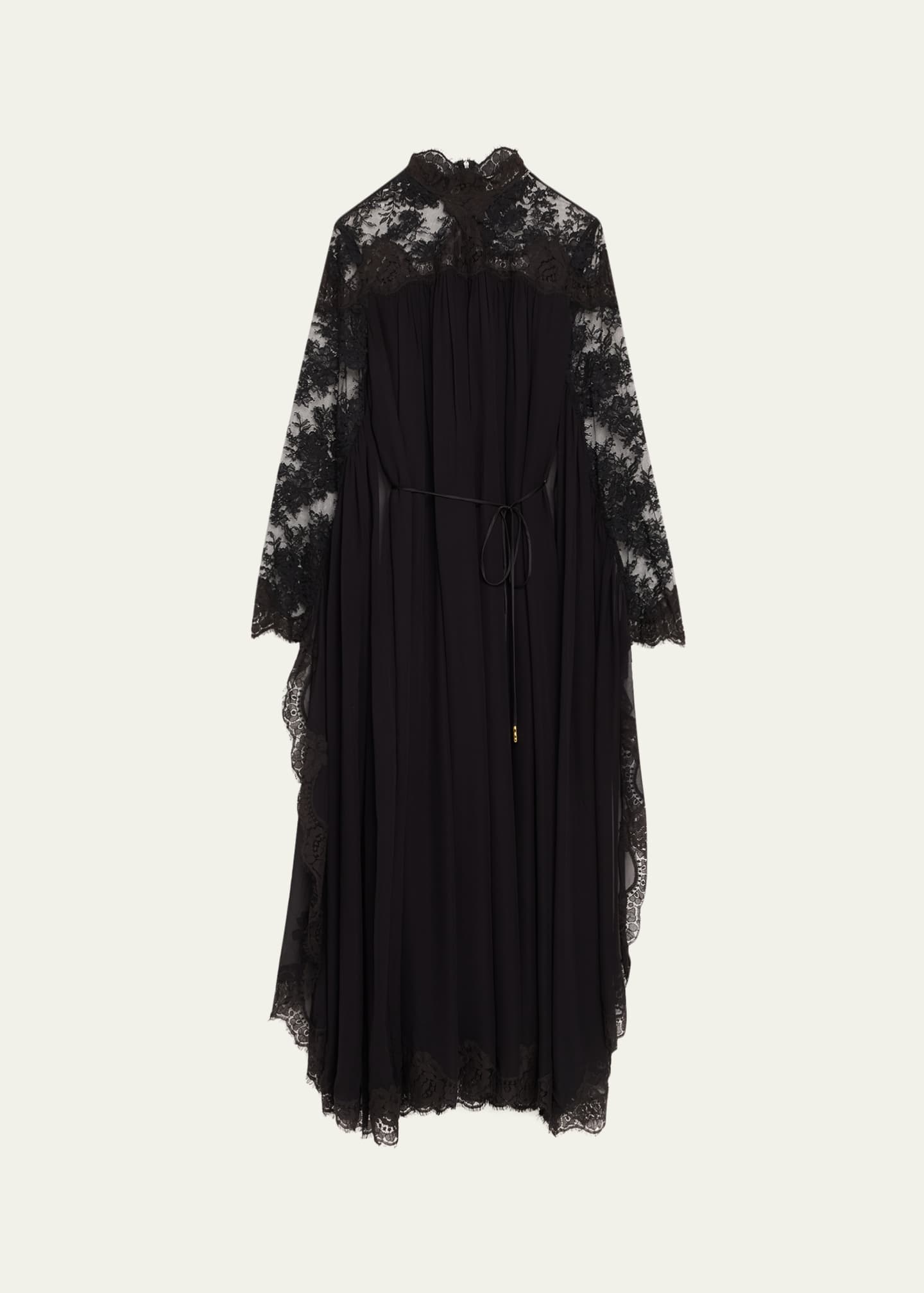princess polly baby blue dress Ferragamo Bat-sleeves long dress - Black main image 1