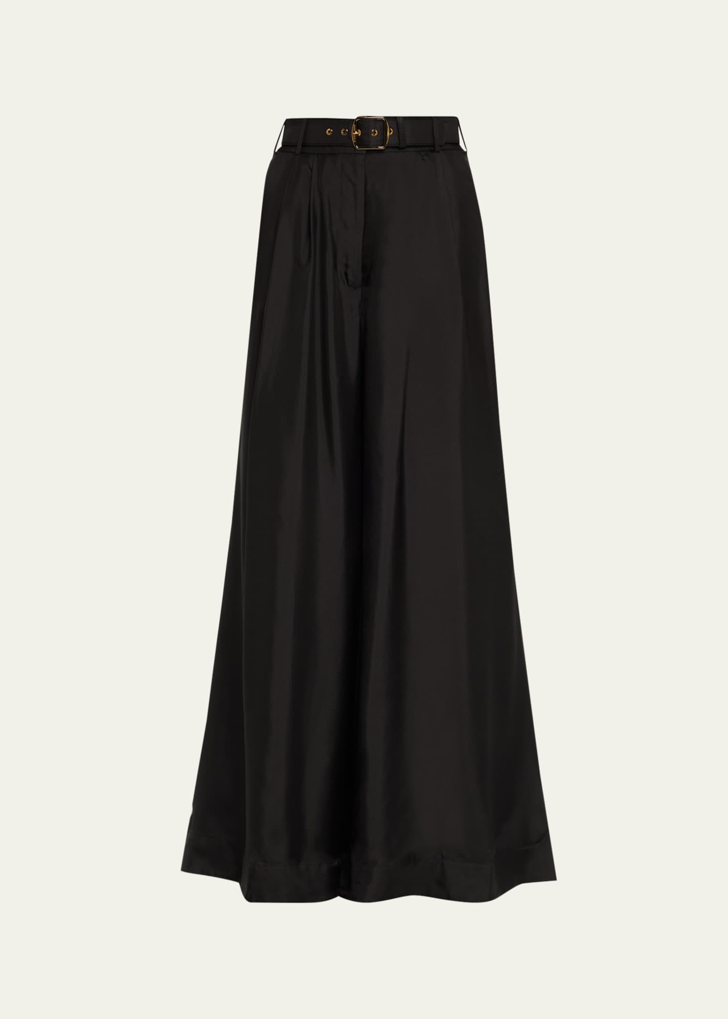 Zimmermann Belted Wide-Leg Silk Pants - Bergdorf Goodman