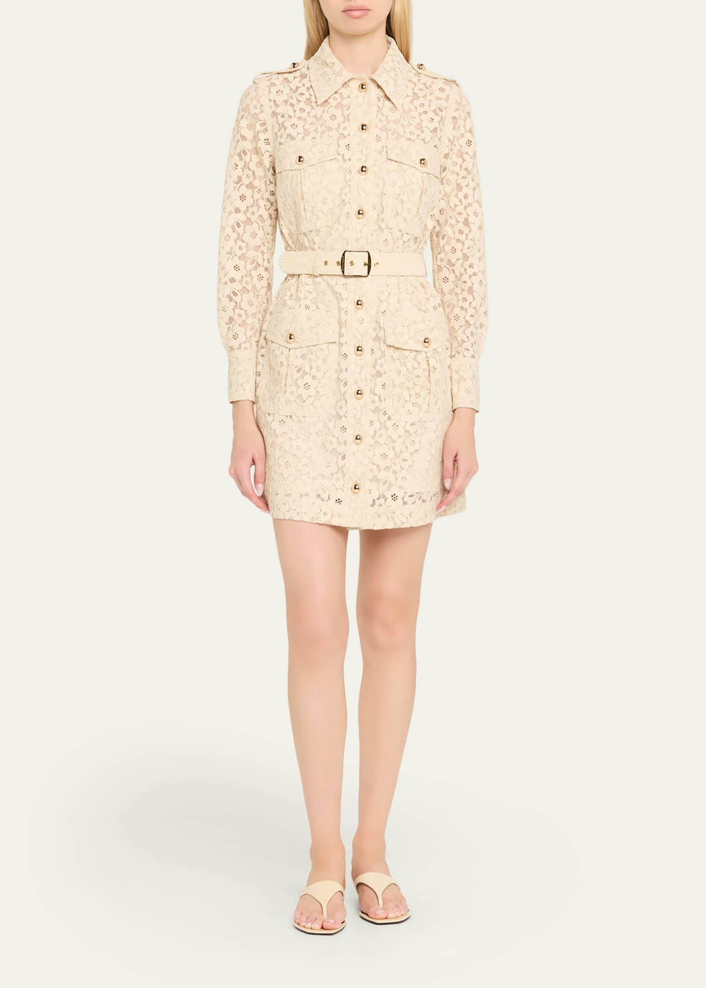 Zimmermann Lace Utility Shirtdress Image 2 of 5