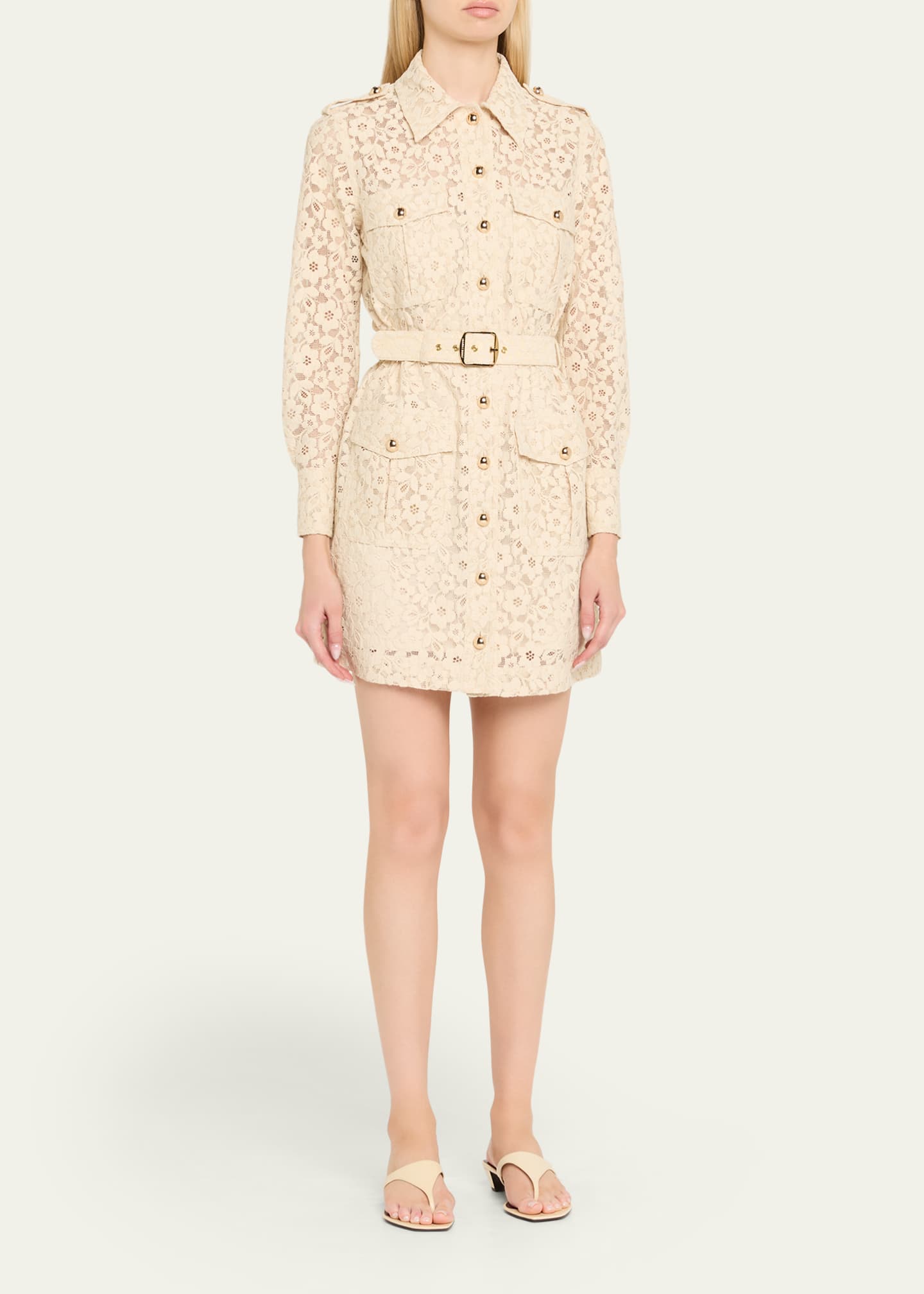 Zimmermann Lace Utility Shirtdress Image 4 of 5