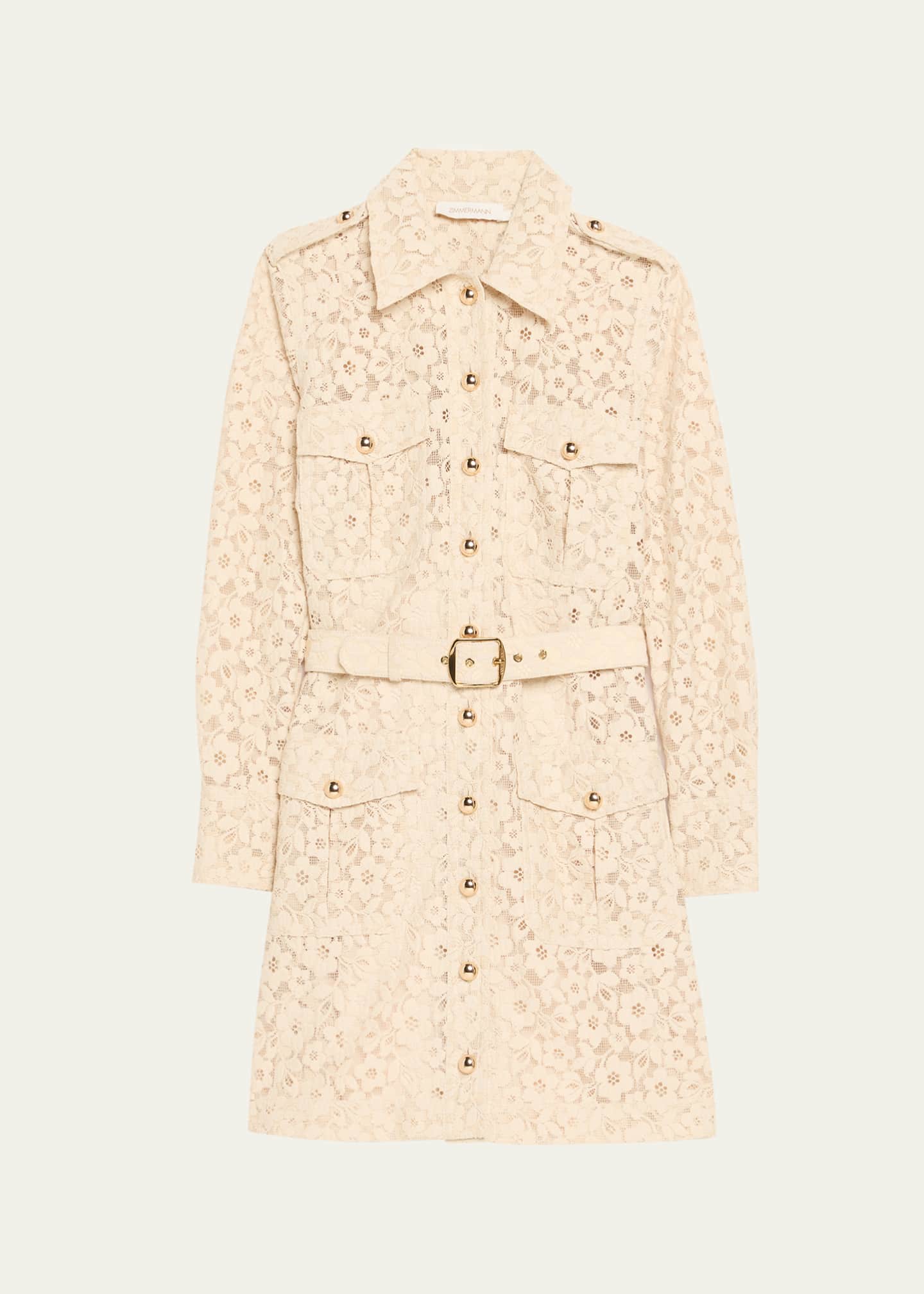 Zimmermann Lace Utility Shirtdress Image 1 of 5
