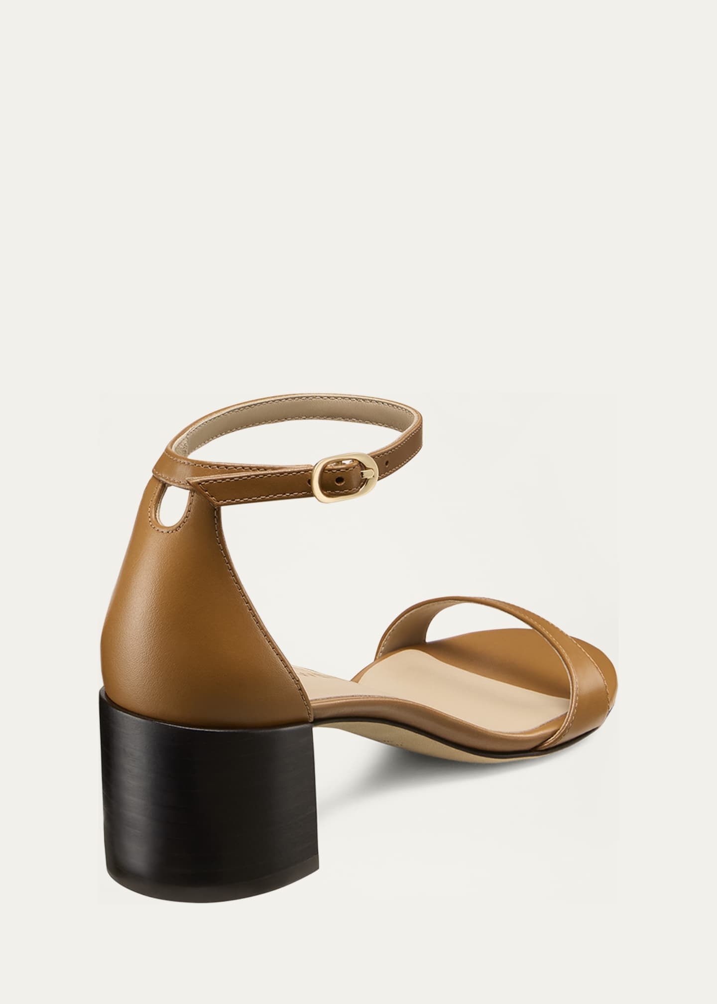 Nudist Leather Ankle-Strap Low Sandals