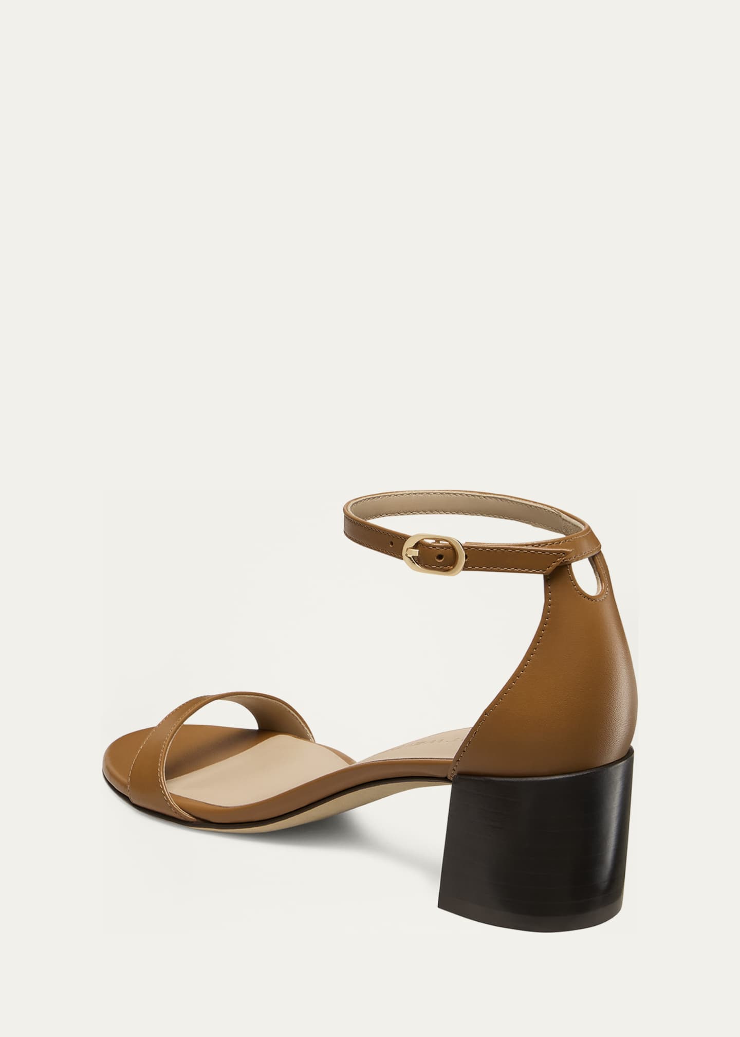 Nudist Leather Ankle-Strap Low Sandals