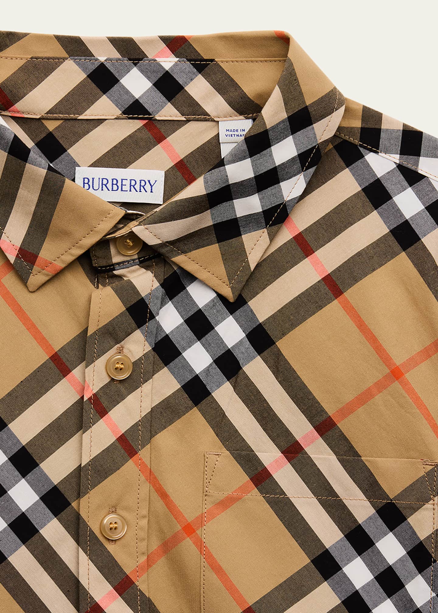 Burberry Boy's Owen Short-Sleeve Shirt, Size 3-14 - Bergdorf Goodman