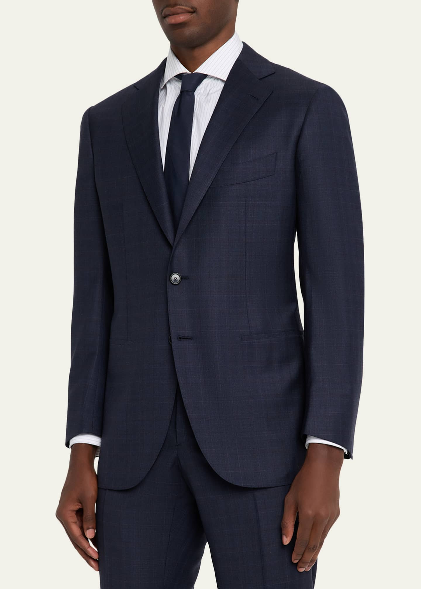 Cesare Attolini Men's Wool Chevron 130 Two-Piece Suit - Bergdorf