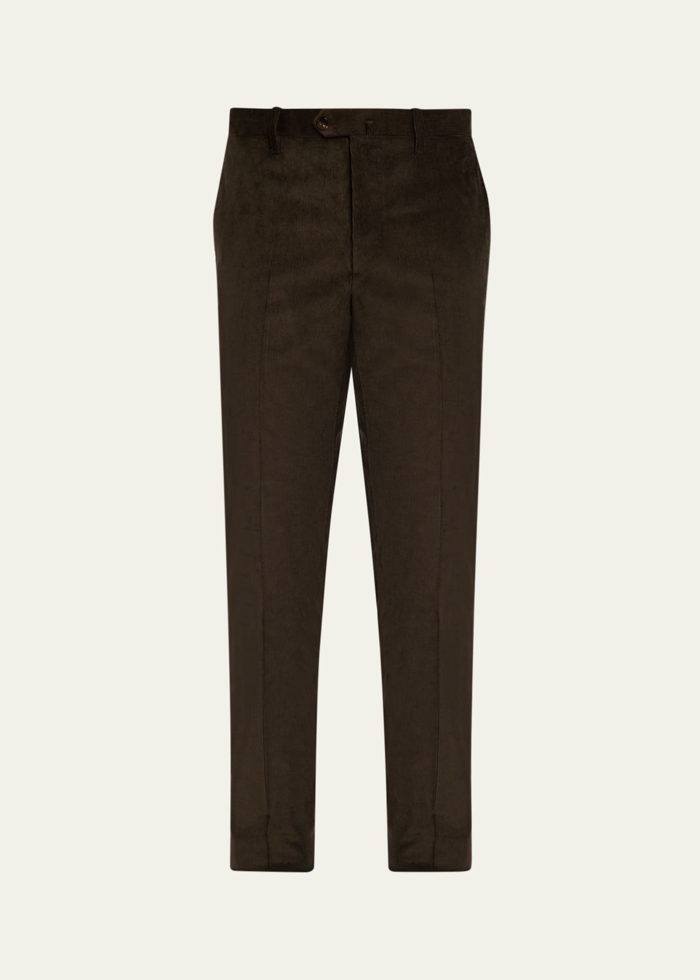 Cesare Attolini Men's Slim Corduroy Flat-Front Pants Image 1 of 5