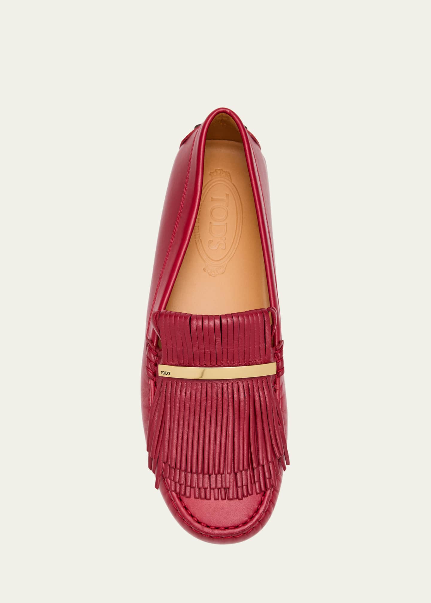 Tod's Nappa Leather Fringe Driving Shoes - Bergdorf Goodman