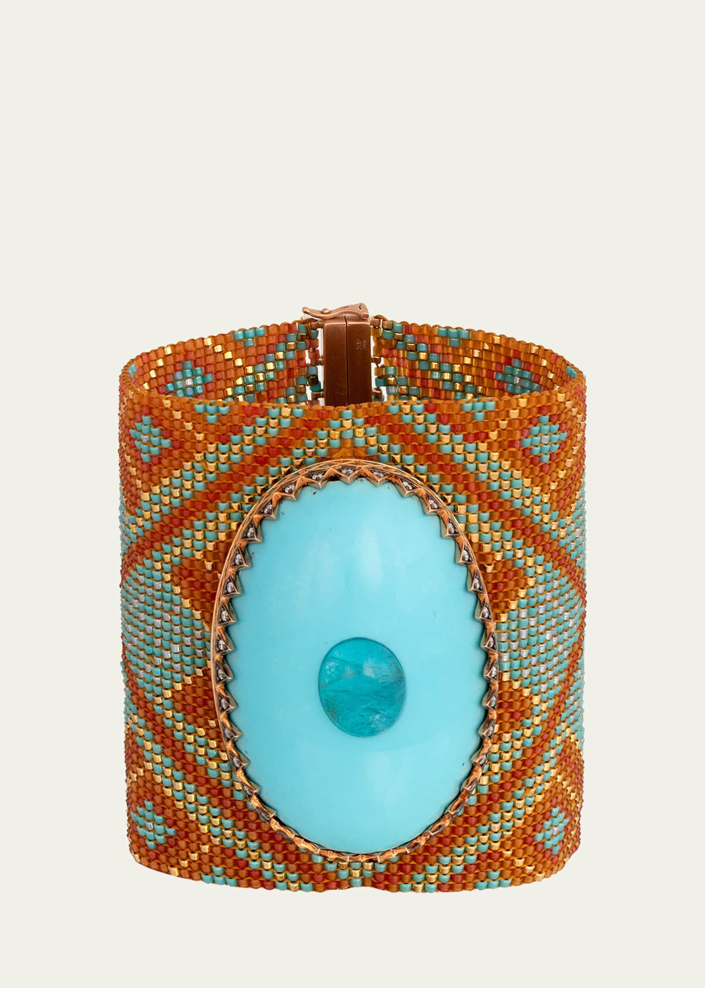 Silvia Furmanovich 18K Rose Gold Beaded Bracelet with Turquoise, Apatite and Diamonds