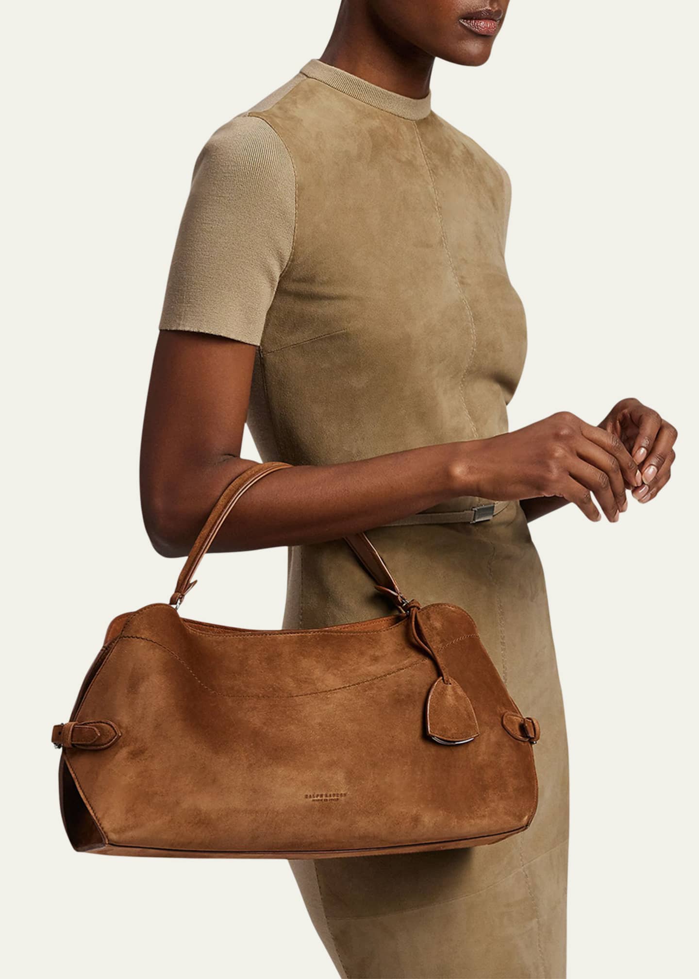 The Ralph Calf-Suede Shoulder Bag