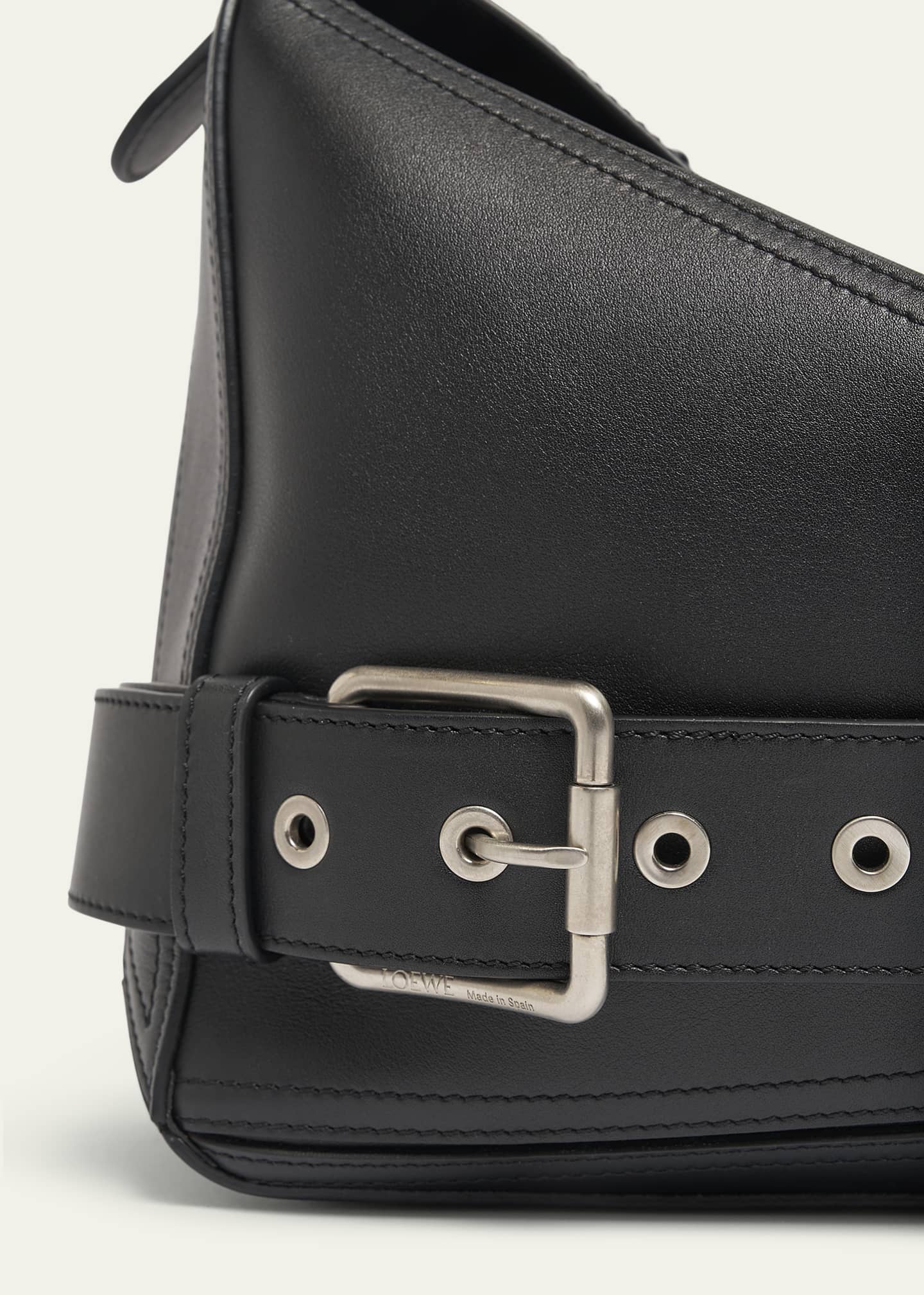 ショルダーバッグ・ポシェット Loewe Puzzle Biker bag Small Puzzle Biker bag in shiny calfskin Black - LOEWE