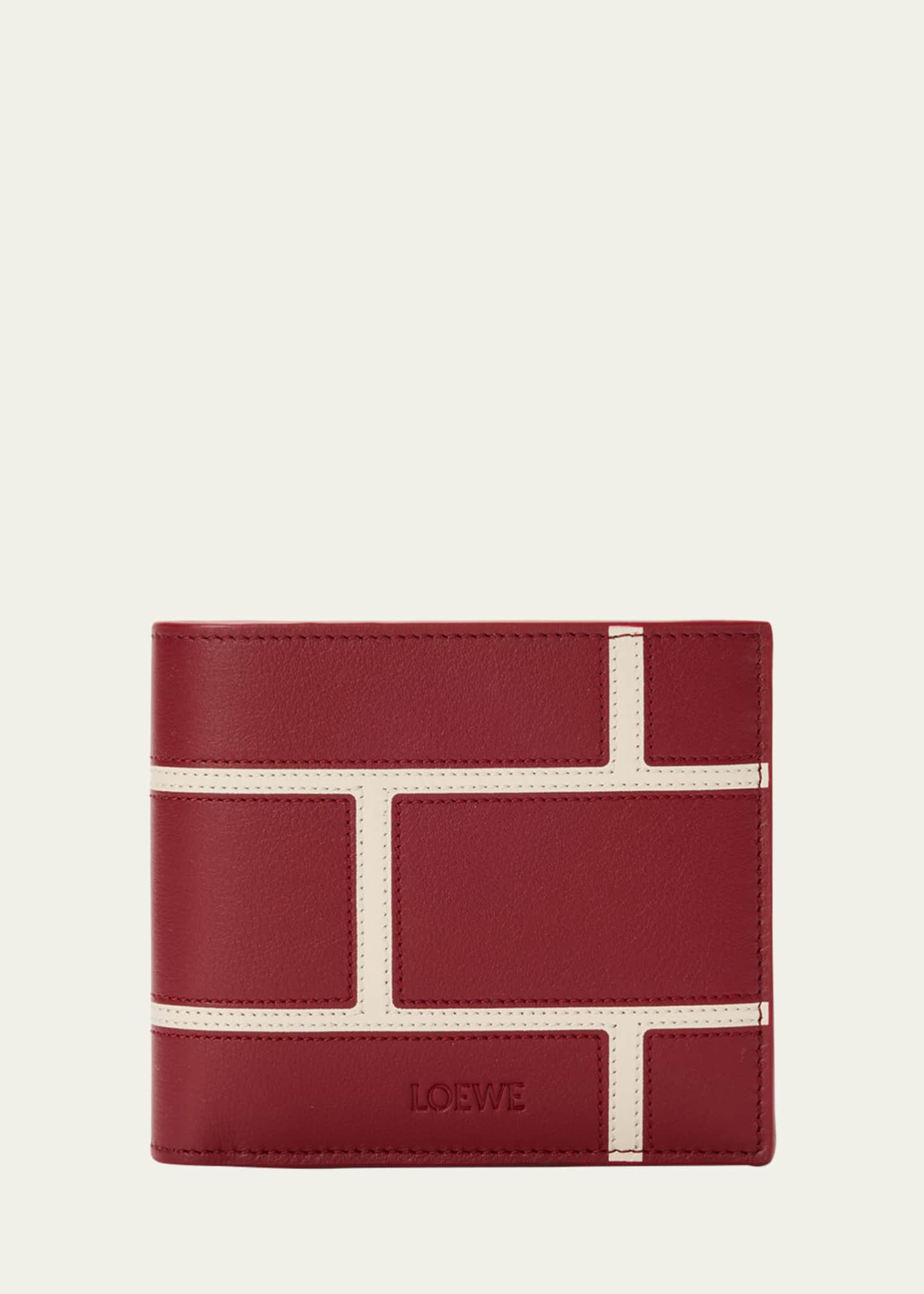Loewe Men's Brick Leather Bifold Wallet - Bergdorf Goodman