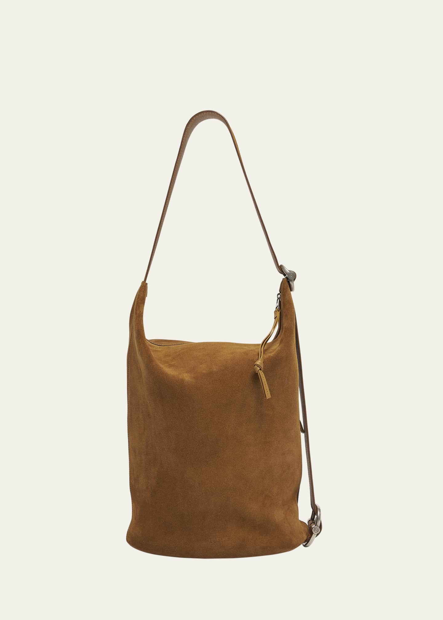 Loewe Men's Loop Medium Suede Bucket Bag - Bergdorf Goodman