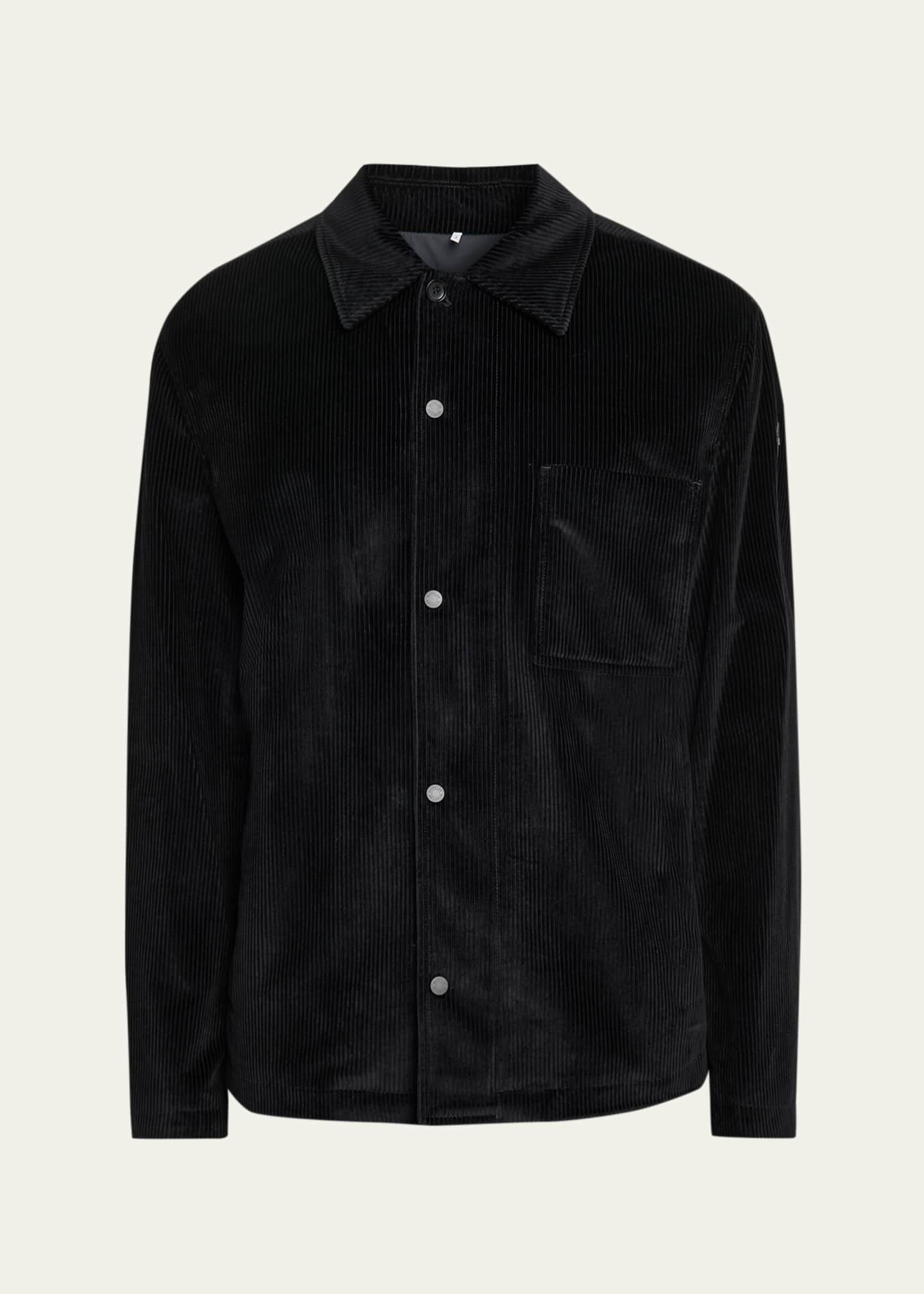 moncler dress shirt Brown Logo Short Sleeve - Shirts for Men with hidden boudin quilting that adds an element of innovation Moncler Grenoble Chambray long-sleeve shirt