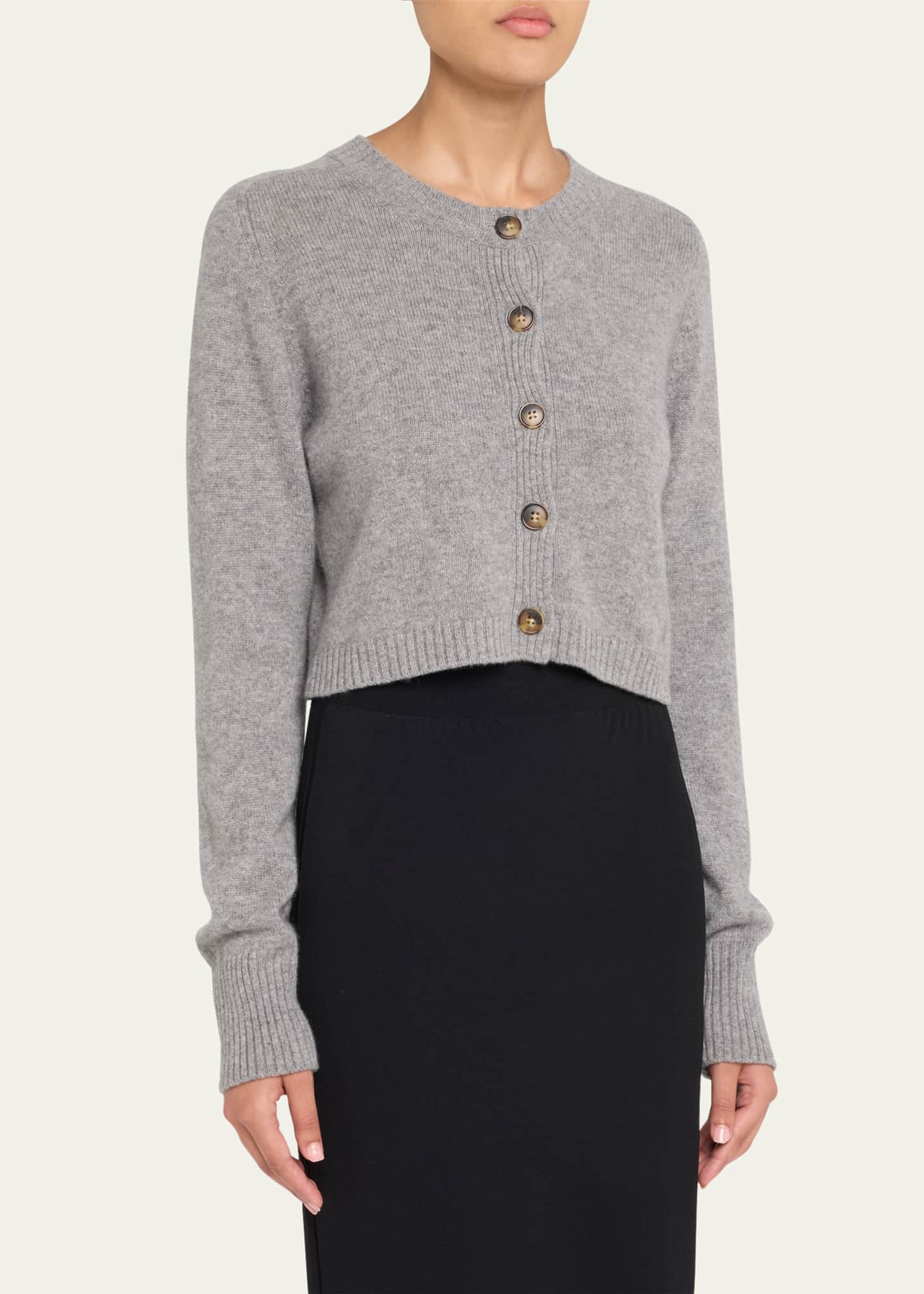 Loulou De Saison Zephir Cashmere Crop Cardigan Image 4 of 5