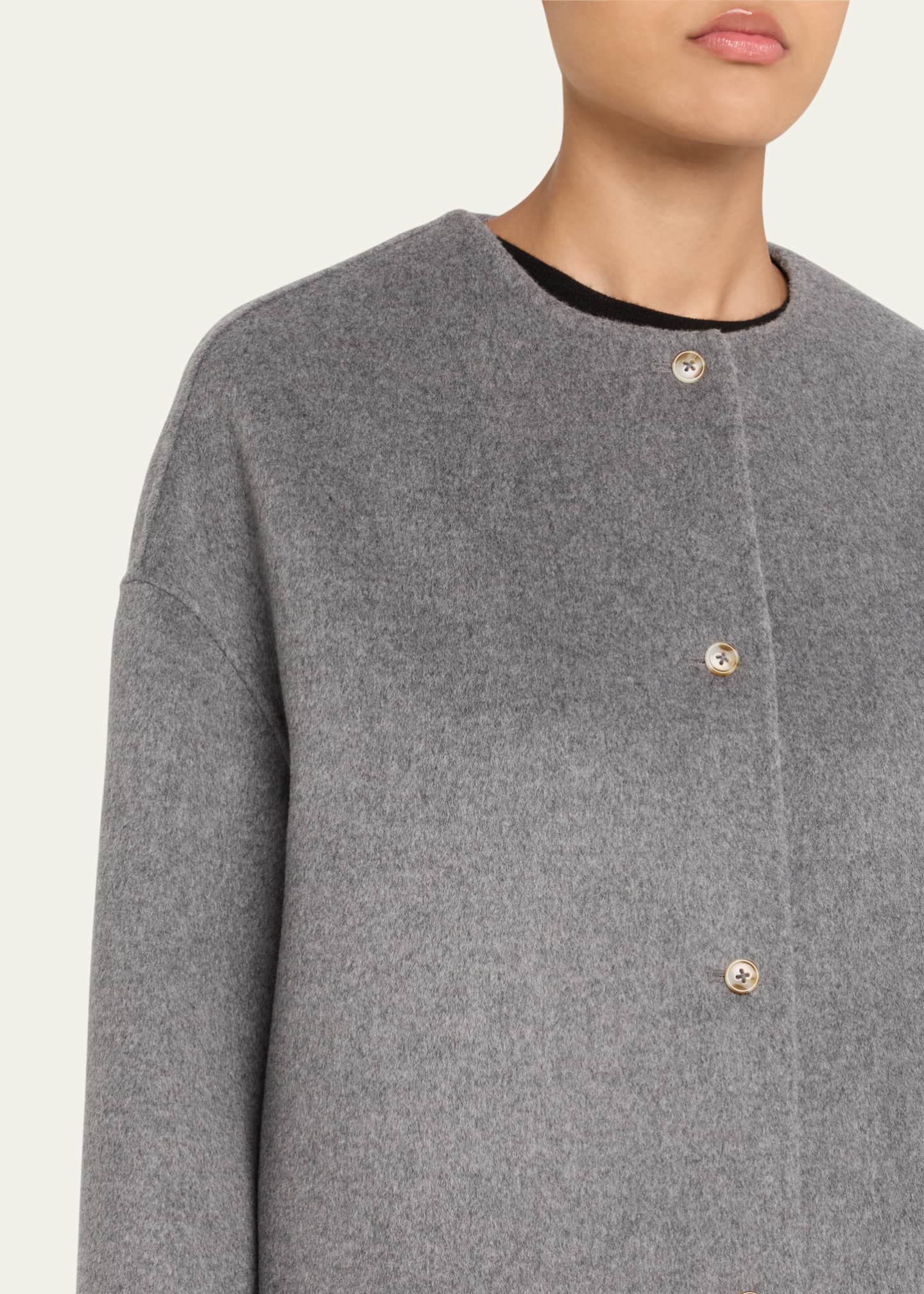 Dunne Single-Breasted Wool-Cashmere Coat