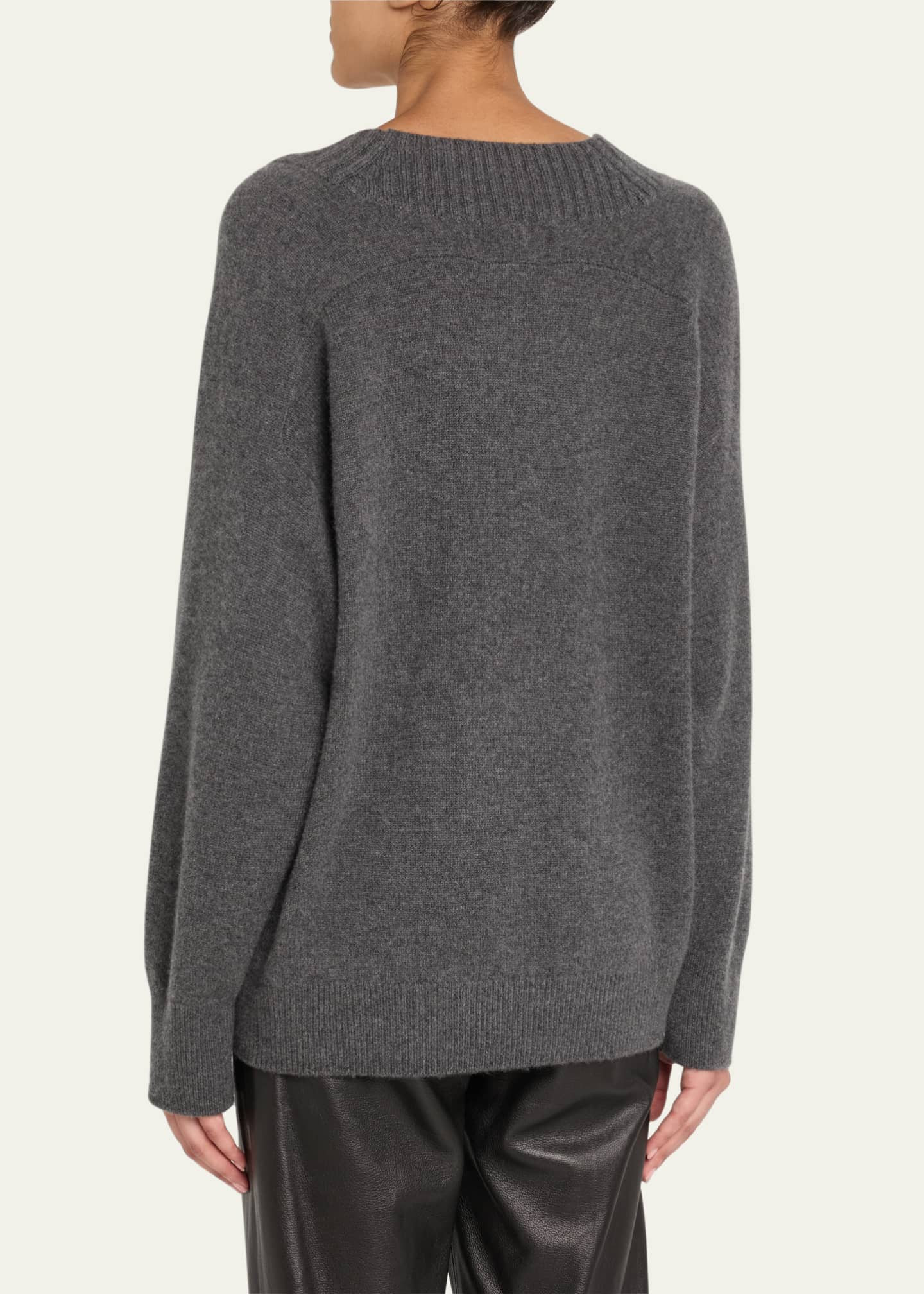 Loulou Studio Sage V-Neck Cashmere Oversized Sweater Image 3 of 5